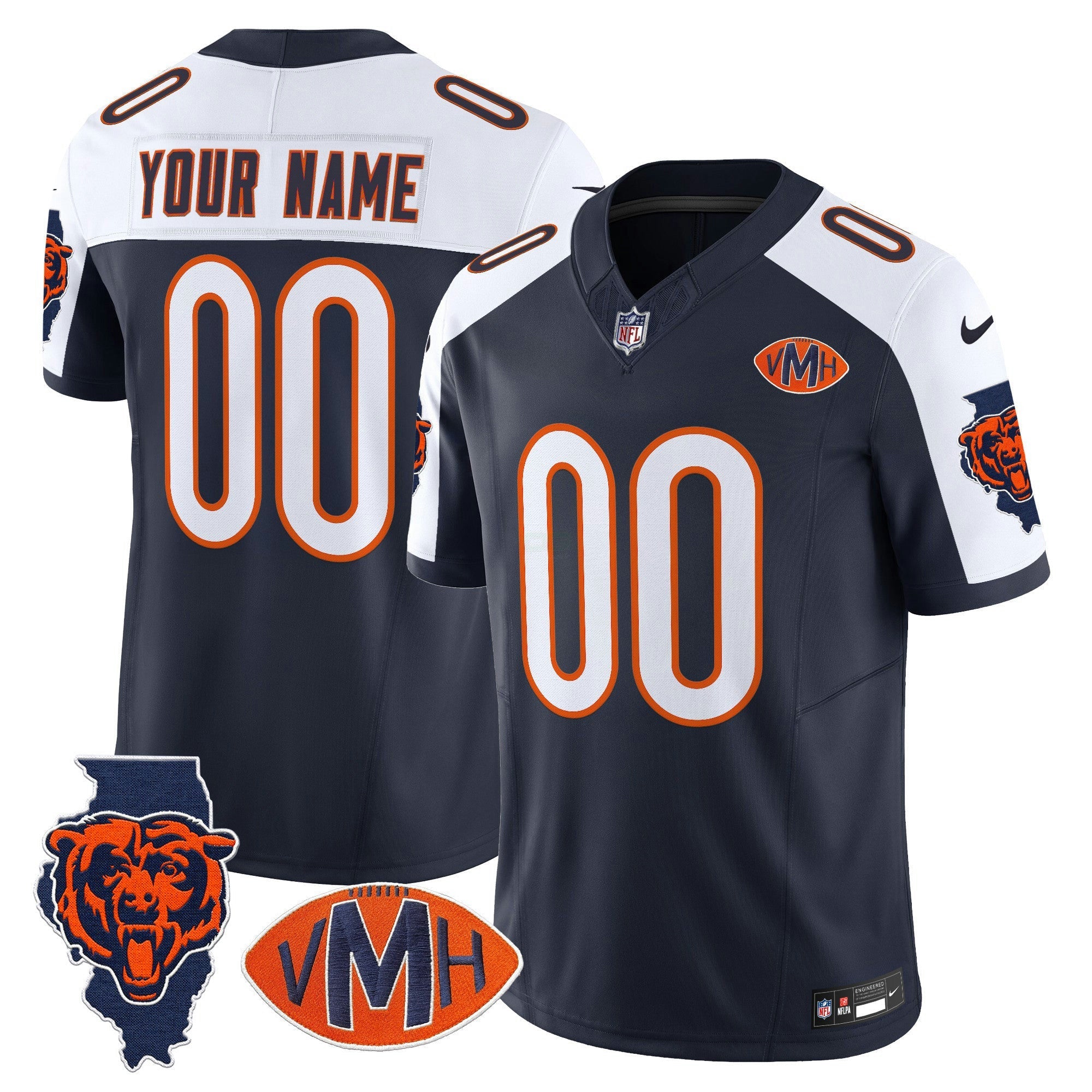 Camisa NFL Chicago Virginia McCaskey Memorial Patch Vapor Jersey