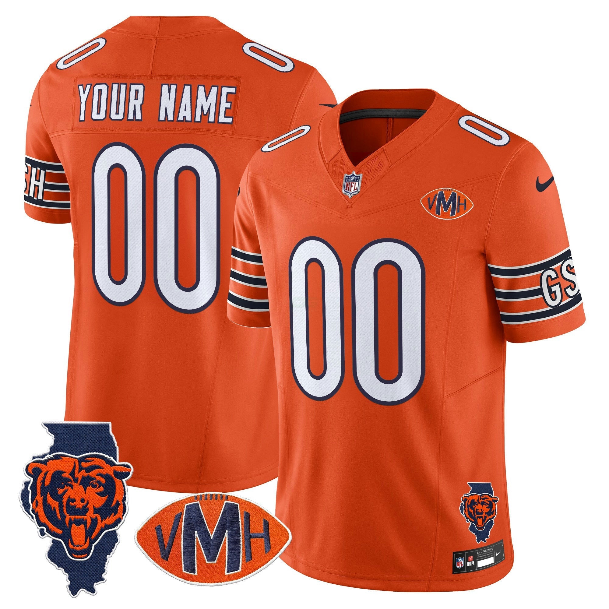 Camisa NFL Chicago Virginia McCaskey Memorial Patch Vapor Jersey