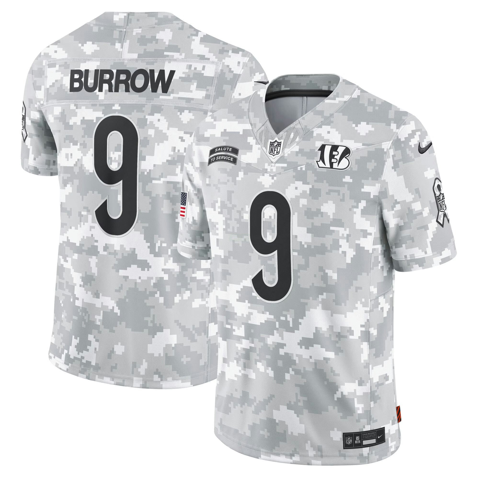 Camisa NFL Cincinnati 2024 Salute to Service Vapor Limited Jersey – Arctic Camo