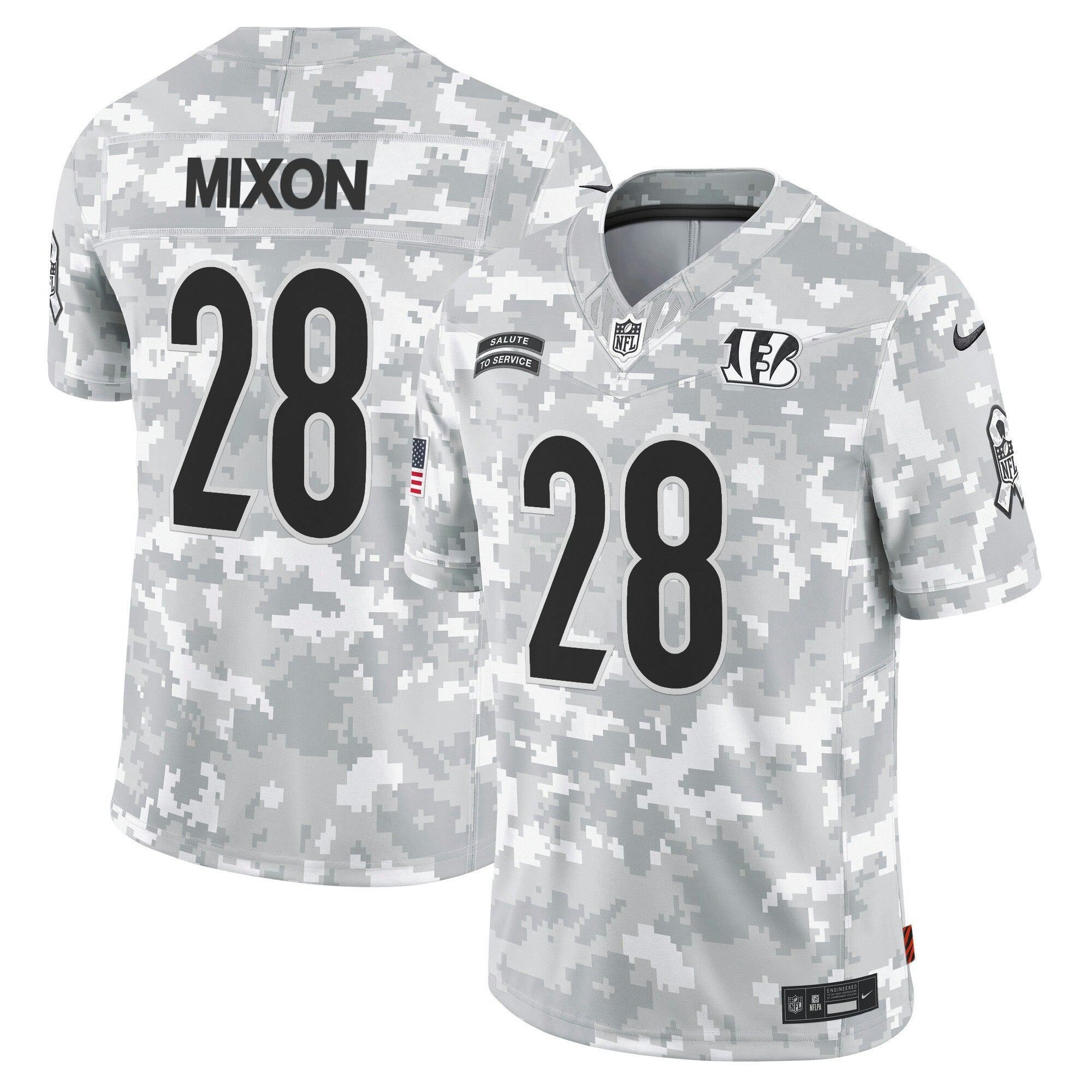 Camisa NFL Cincinnati 2024 Salute to Service Vapor Limited Jersey – Arctic Camo