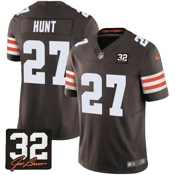 Camisa NFL Cleveland Kareem Hunt Brown Jersey - Marrom