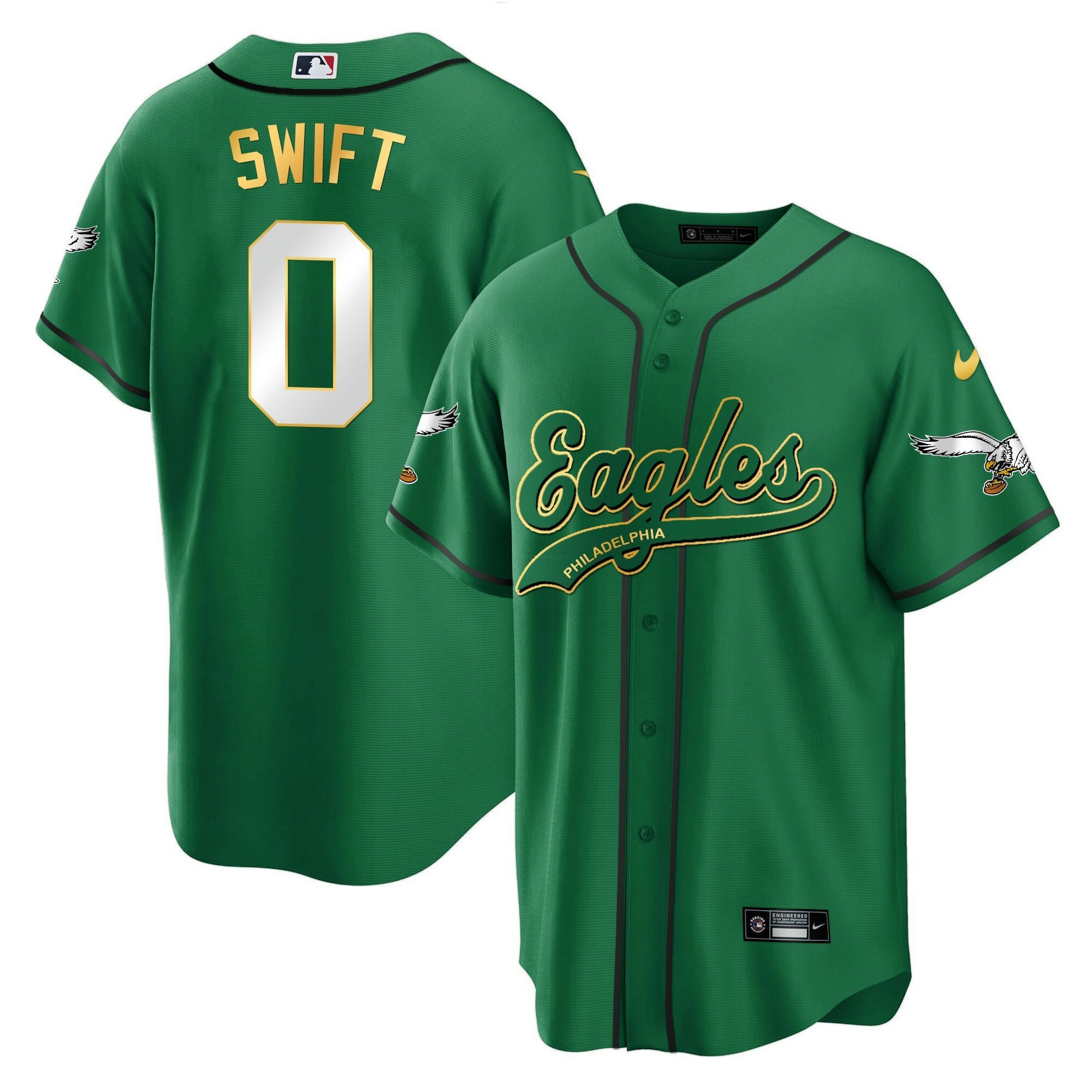 Camisa NFL D’Andre Swift Kelly Green Jersey