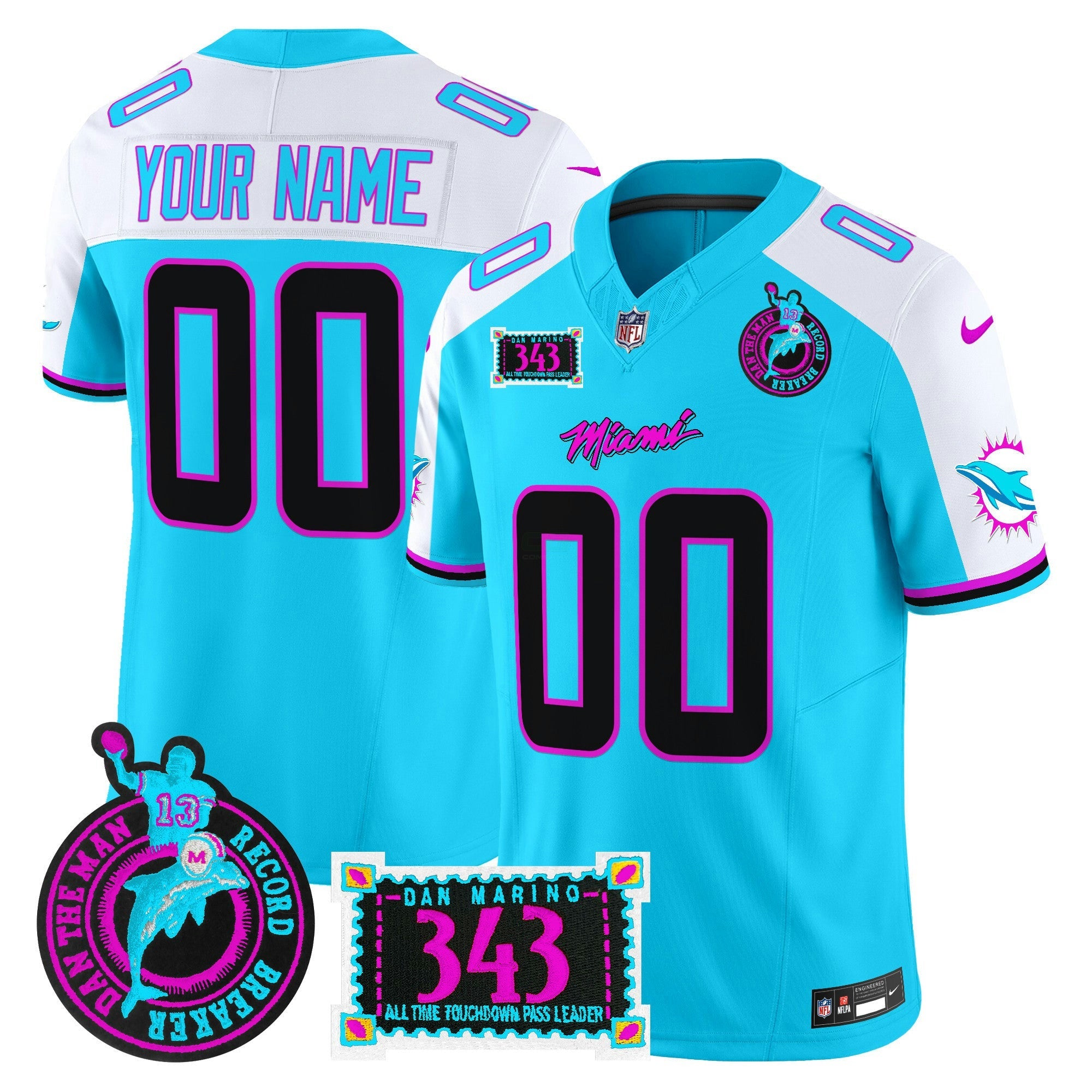 Camisa NFL “Dan the Man Record Breaker” Patch Vapor Limited Jersey