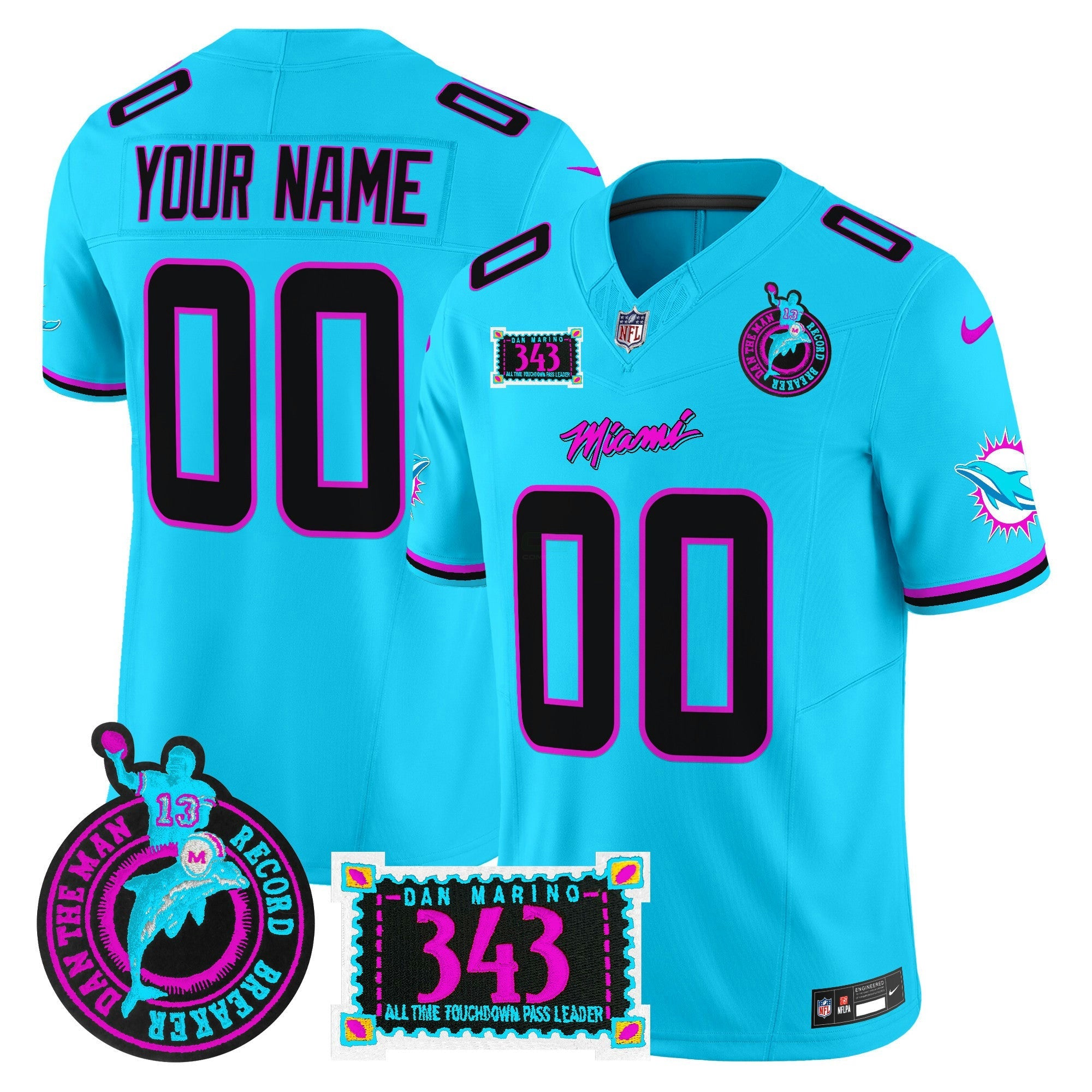 Camisa NFL “Dan the Man Record Breaker” Patch Vapor Limited Jersey