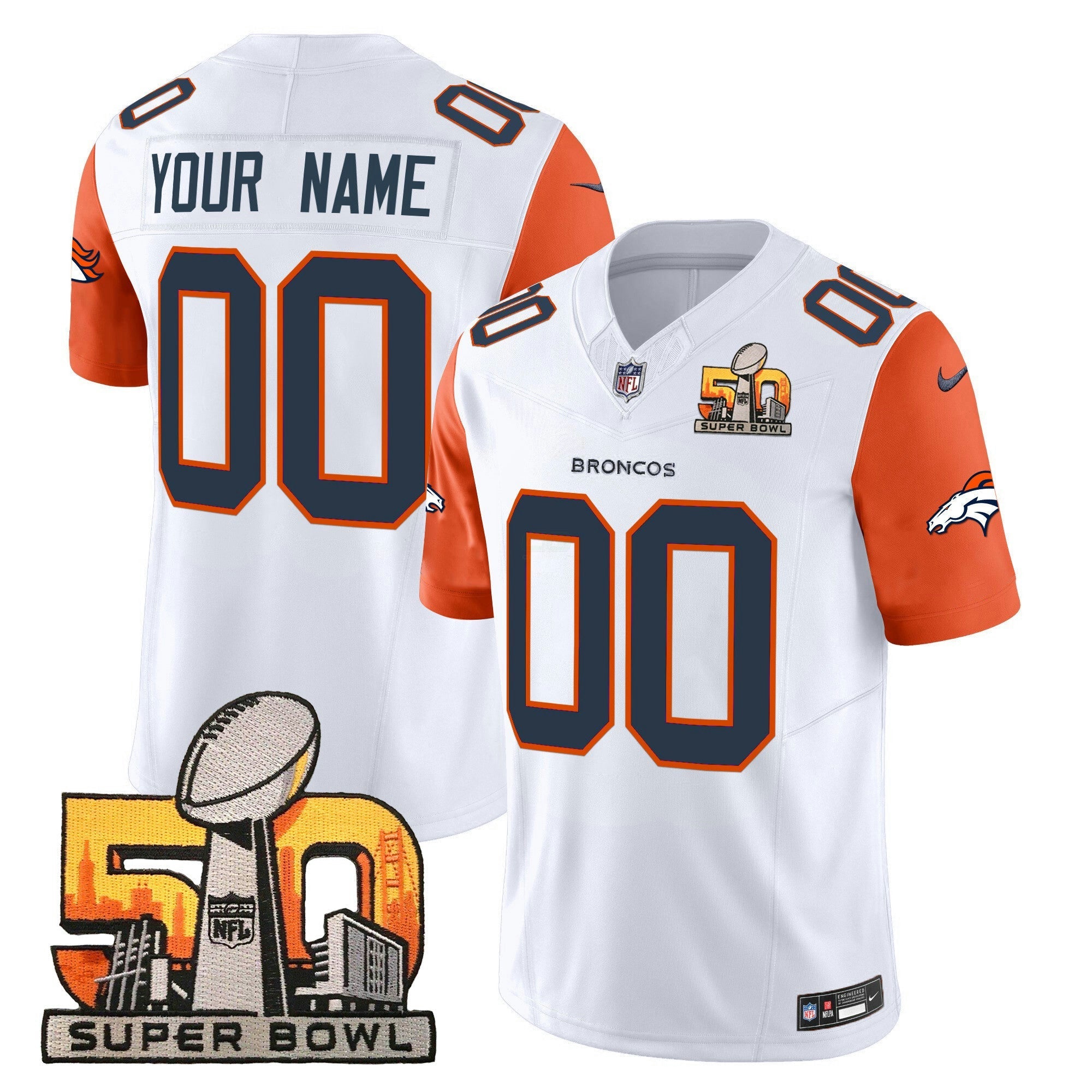 Camisa NFL Denver Super Bowl 50 Patch Vapor Limited Jersey