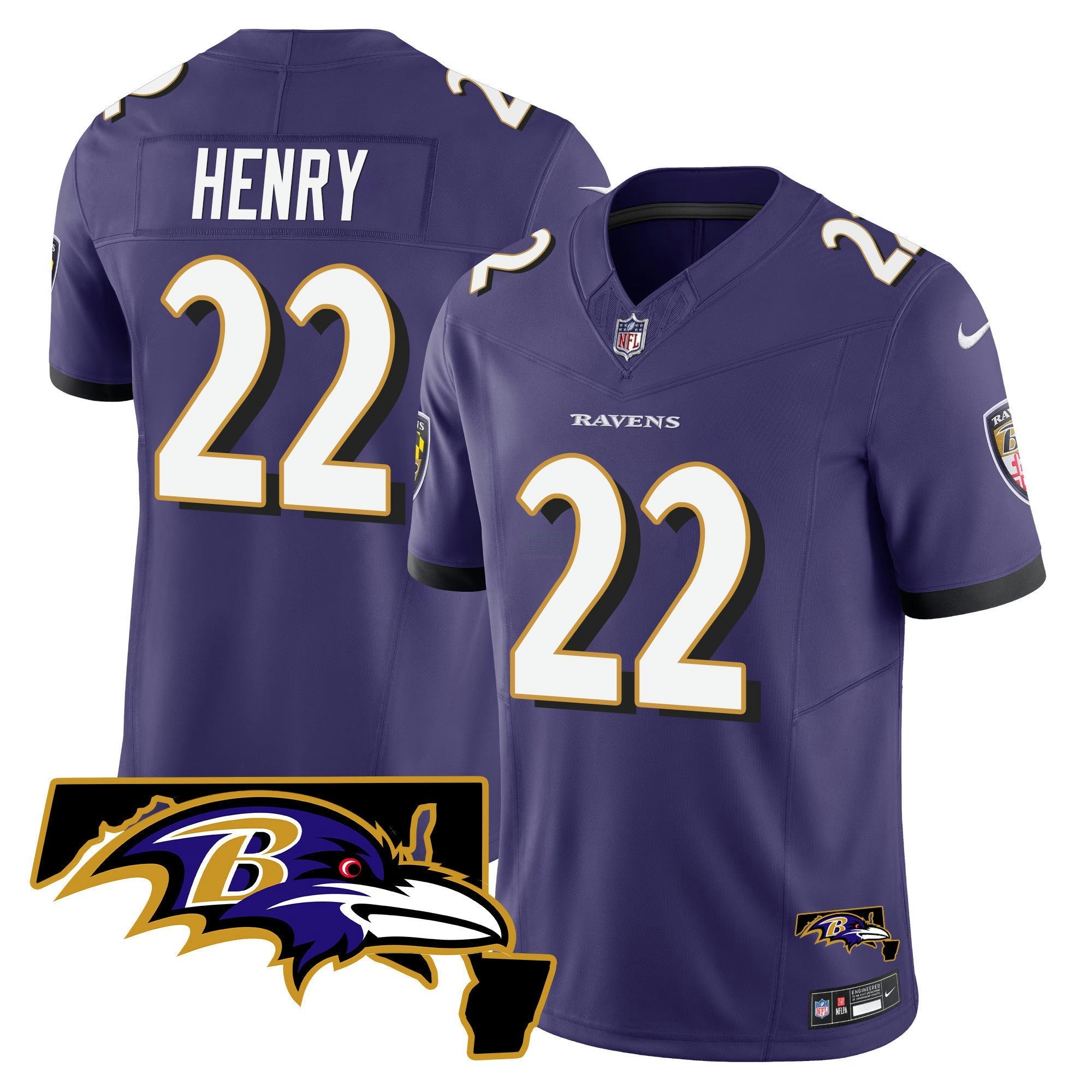 Camisa NFL Derrick Henry Maryland Patch Vapor Limited Jersey
