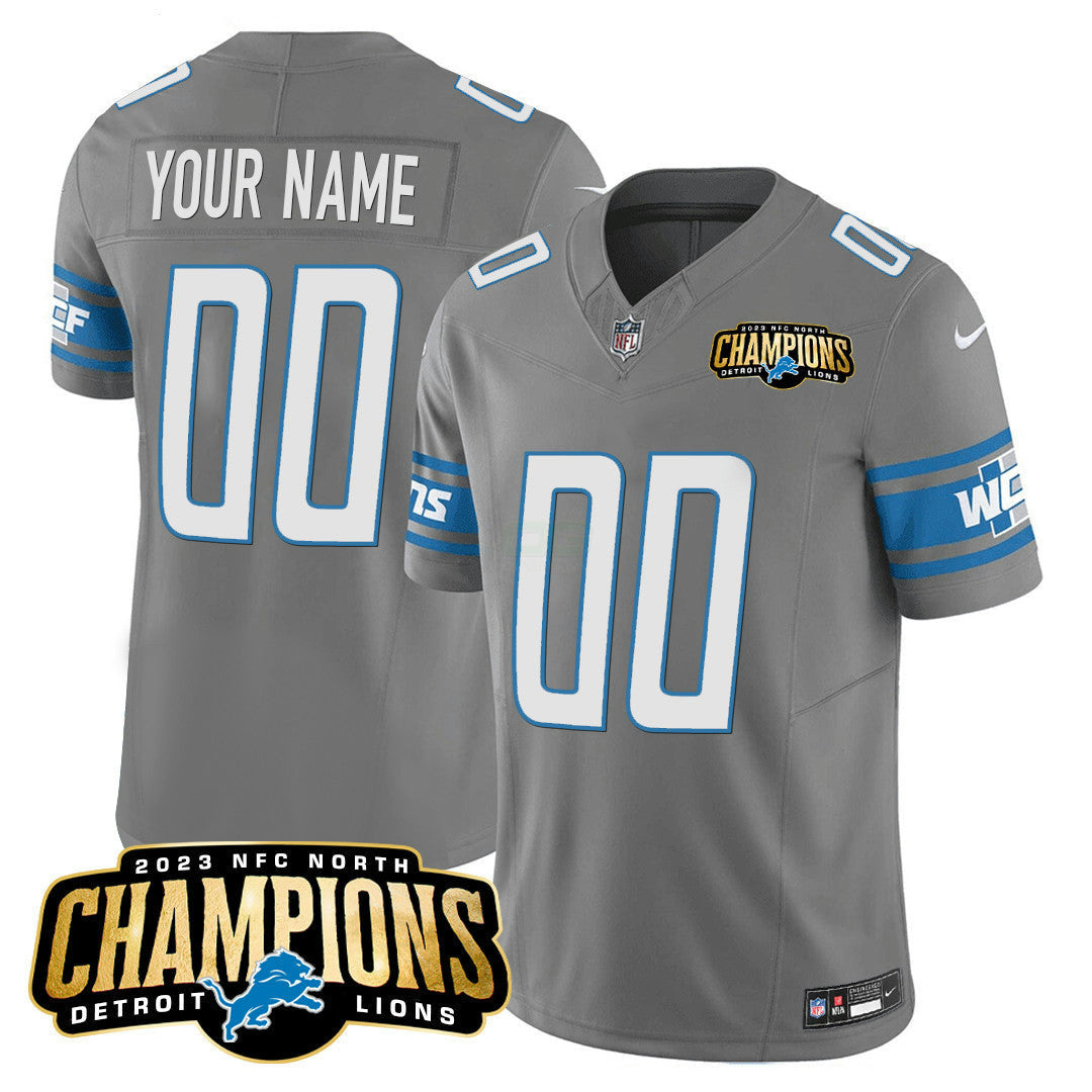 Camisa NFL Detroit 2023 NFC North Champions Patch Vapor Jersey