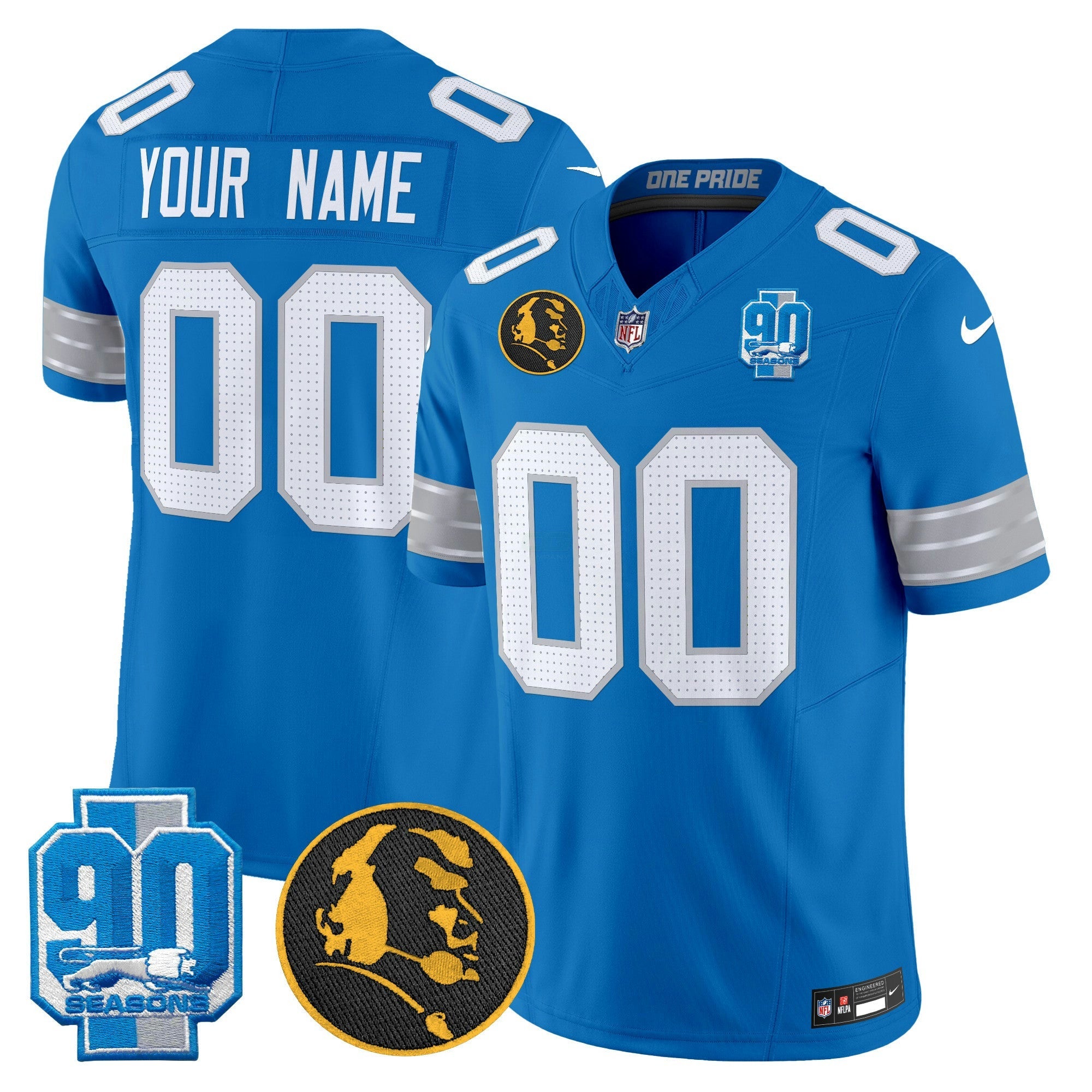 Camisa NFL Detroit 2024 90th & John Madden Patch Vapor Limited Jersey