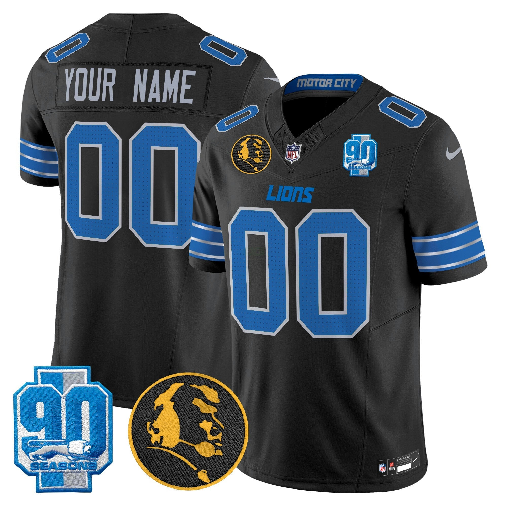 Camisa NFL Detroit 2024 90th & John Madden Patch Vapor Limited Jersey