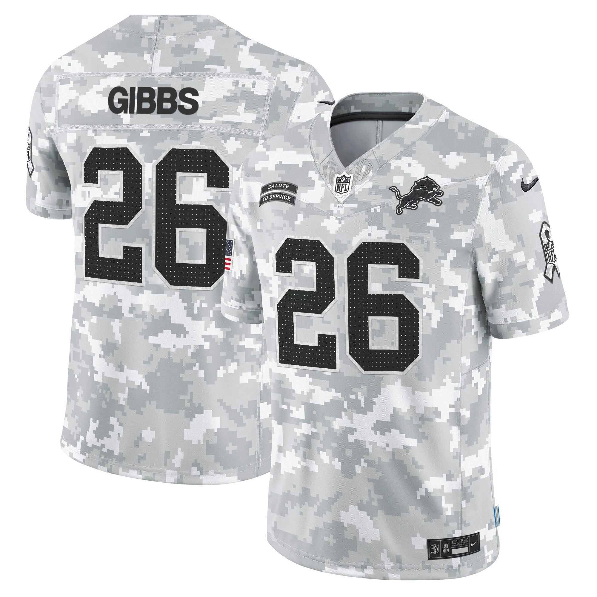 Camisa NFL Detroit 2024 Salute to Service Vapor Limited Jersey – Arctic Camo