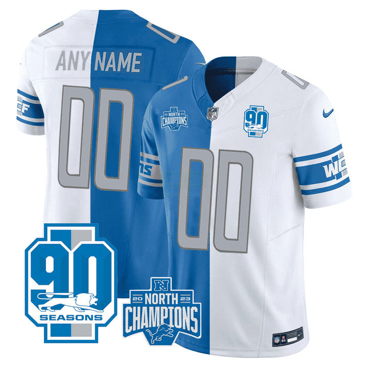 Camisa NFL Detroit 90th Season & NFC Champions Patch Split Jersey - Split Azul