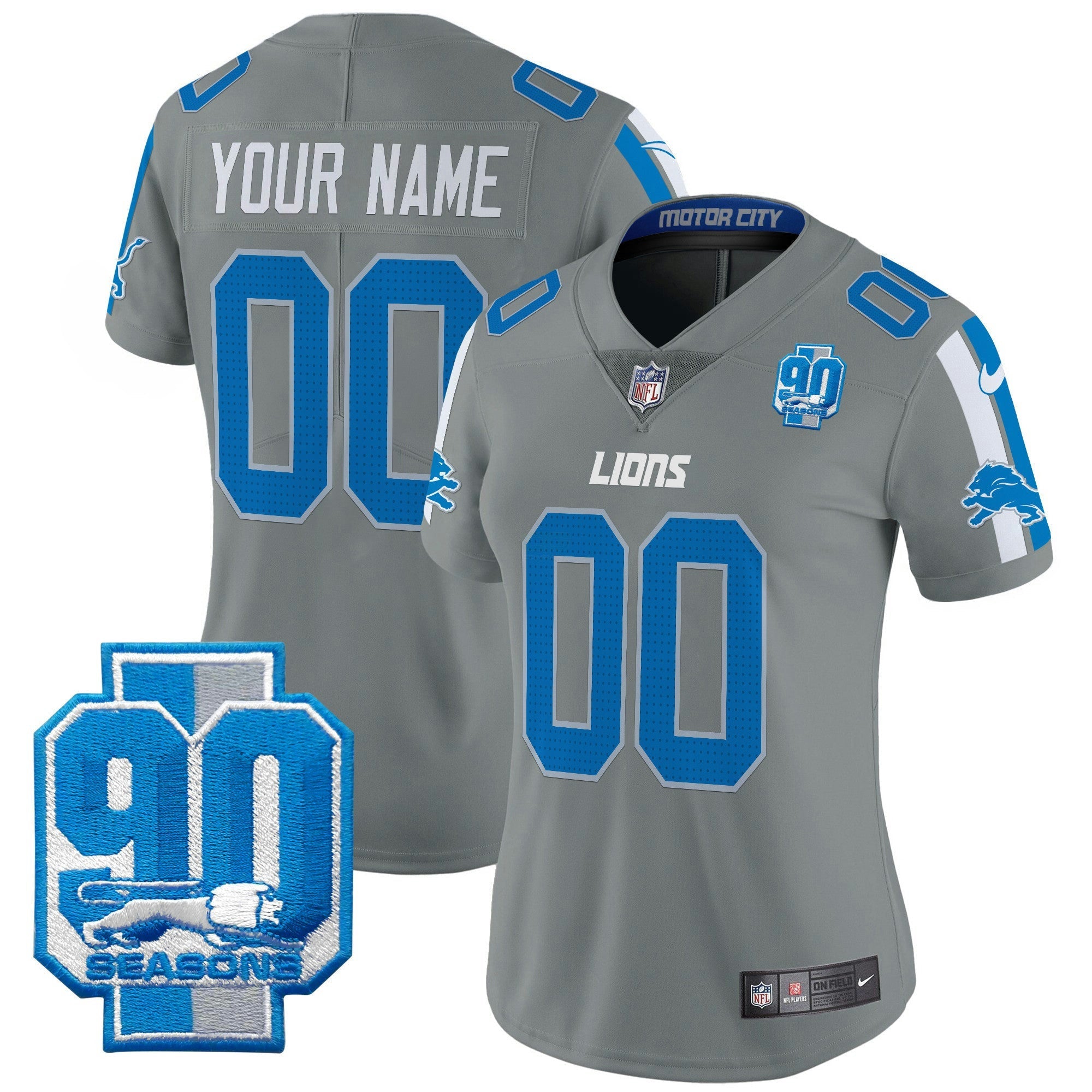 Camisa NFL Detroit 90th Year Patch Vapor Limited Jersey