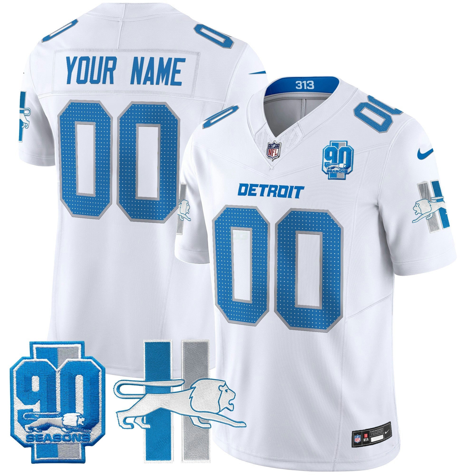 Camisa NFL Detroit Lion 1946 Throwback Vapor Limited Jersey
