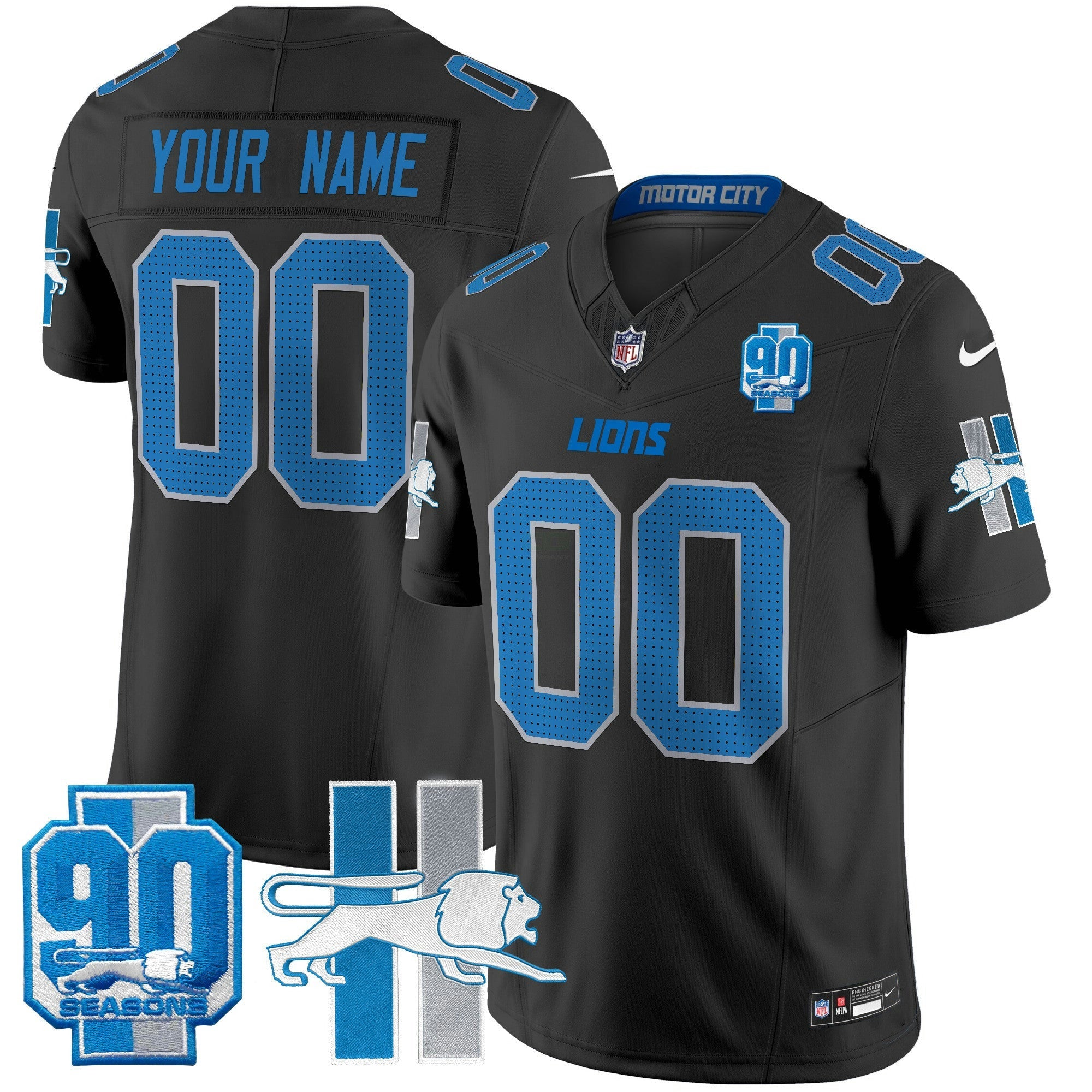 Camisa NFL Detroit Lion 1946 Throwback Vapor Limited Jersey