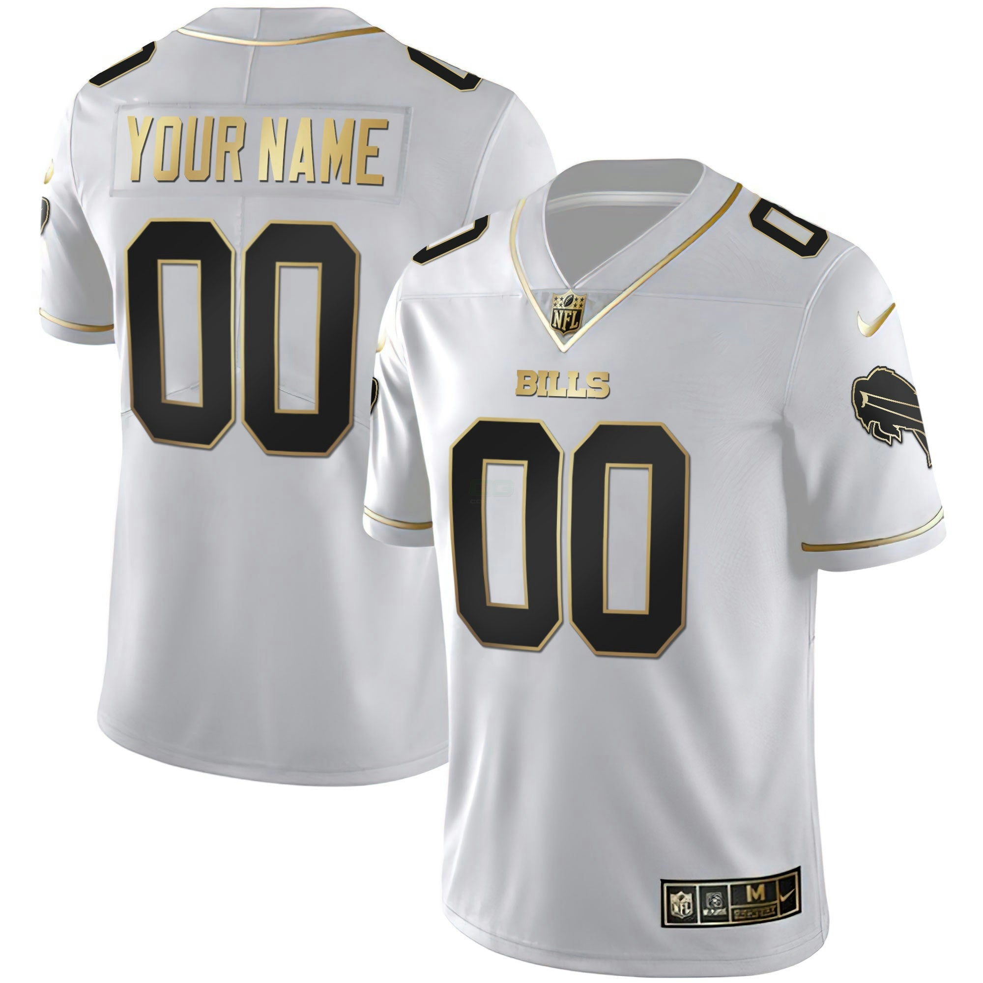 Camisa NFL Dourada and Split Custom Name and Number