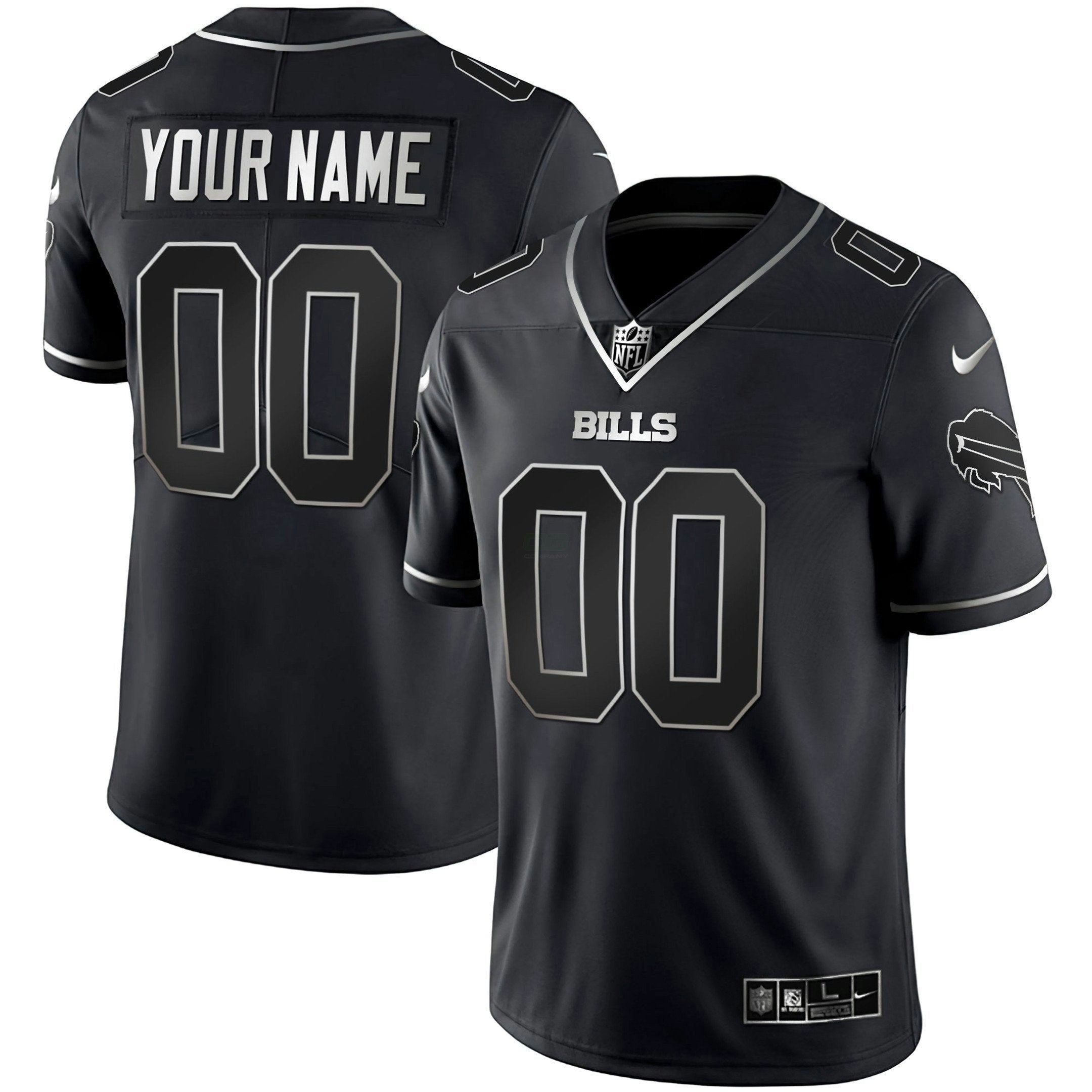 Camisa NFL Dourada and Split Custom Name and Number