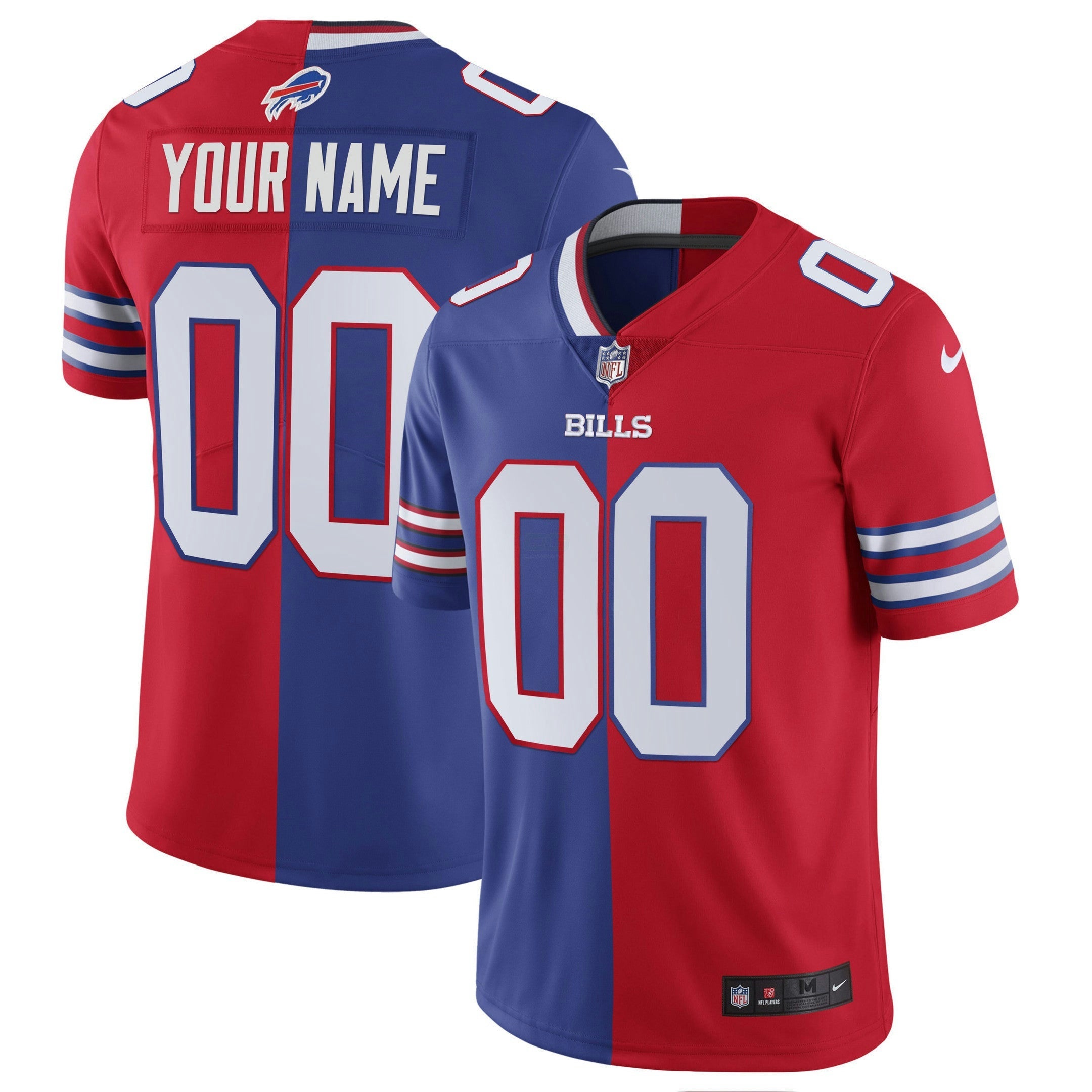 Camisa NFL Dourada and Split Custom Name and Number