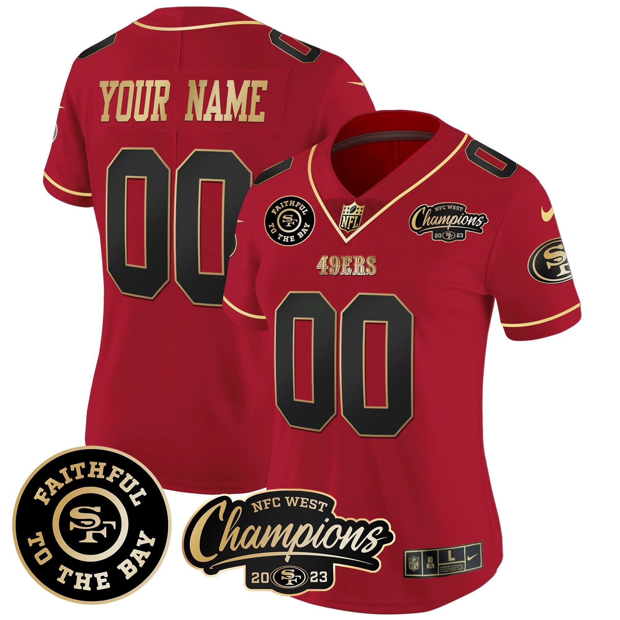 Camisa NFL Faithful & 2023 NFC West Champions Patch Vapor Jersey