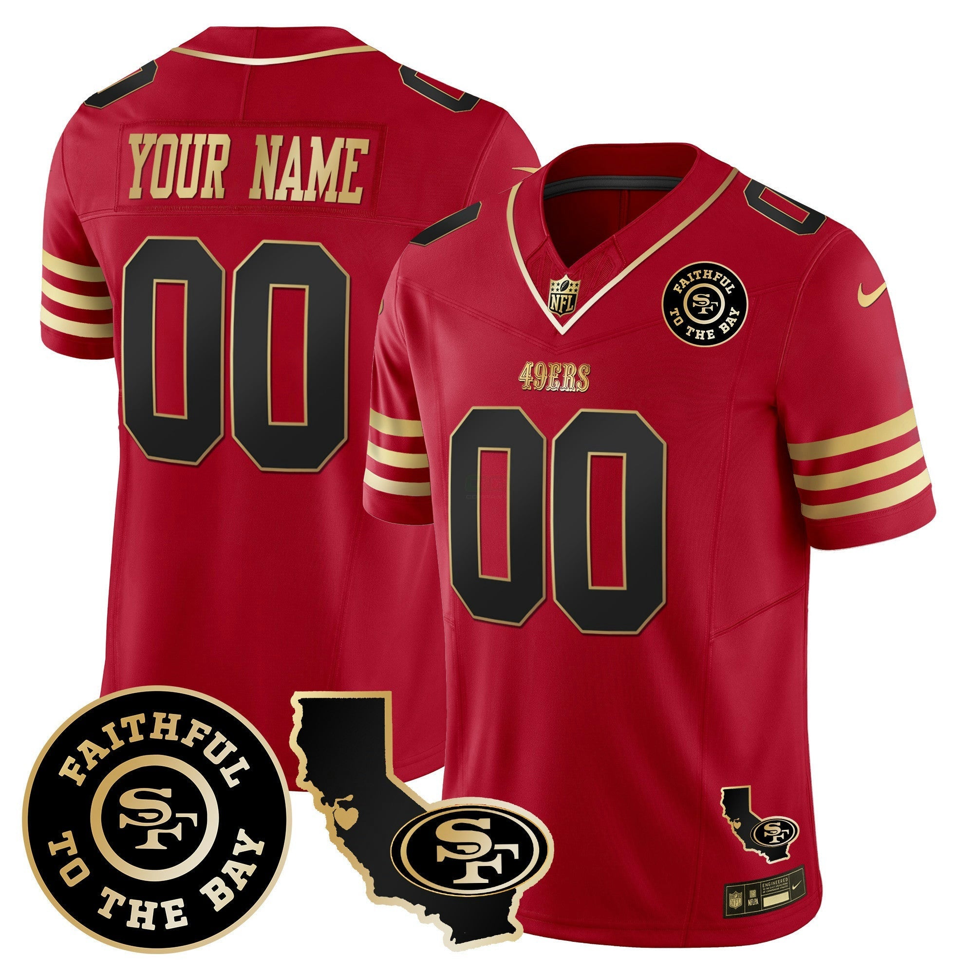 Camisa NFL Faithful & California Patch Vapor Jersey