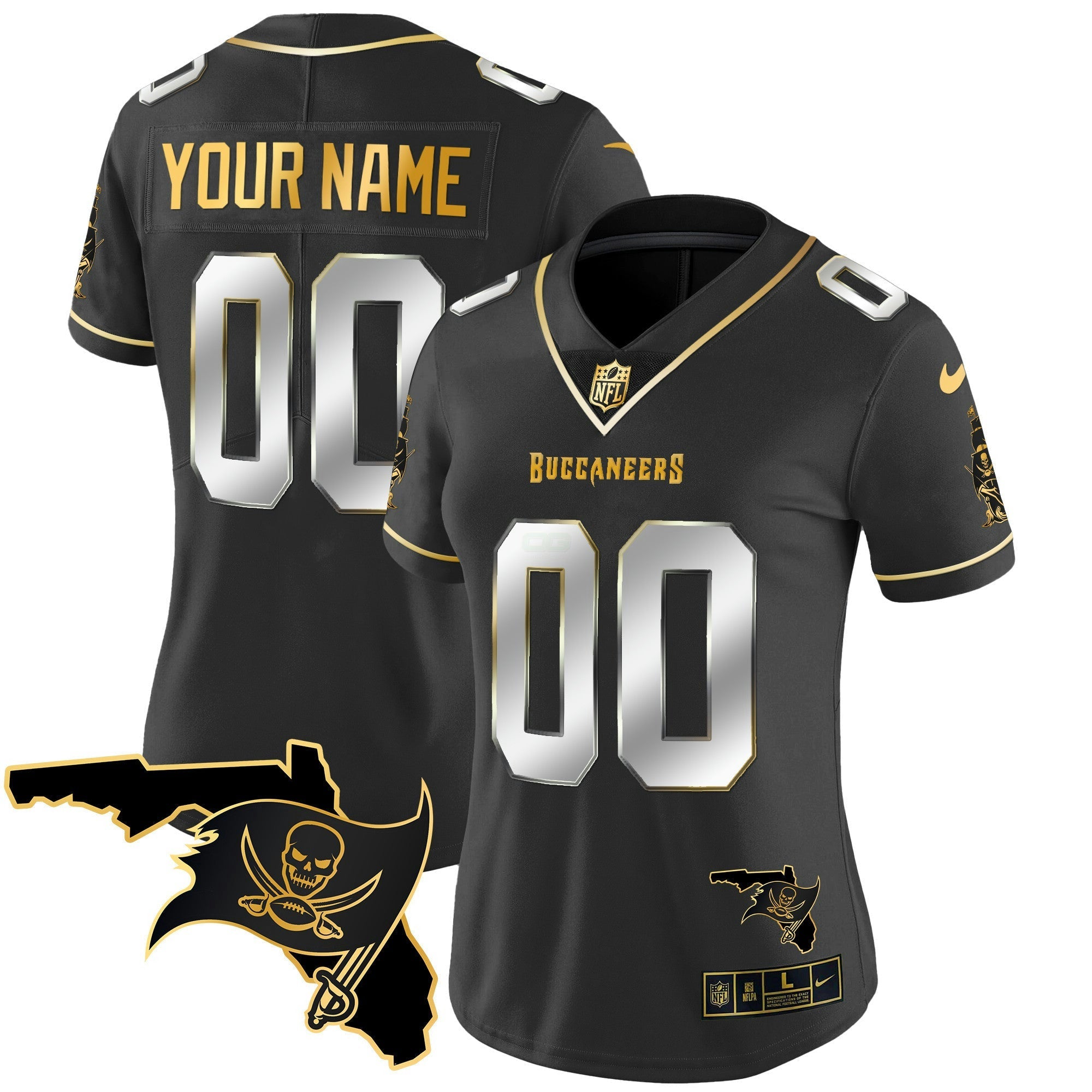 Camisa NFL Florida Patch Vapor Dourada Jersey