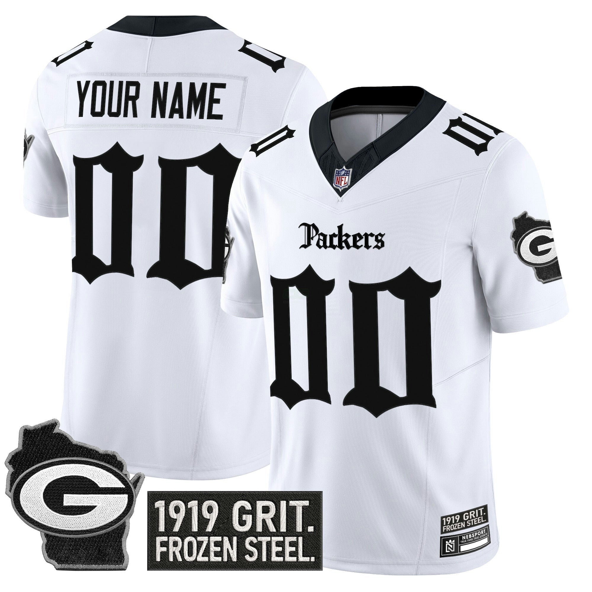 Camisa NFL Green Bay ‘Gothic Frozen Tundra Edition’ Vapor Limited Jersey