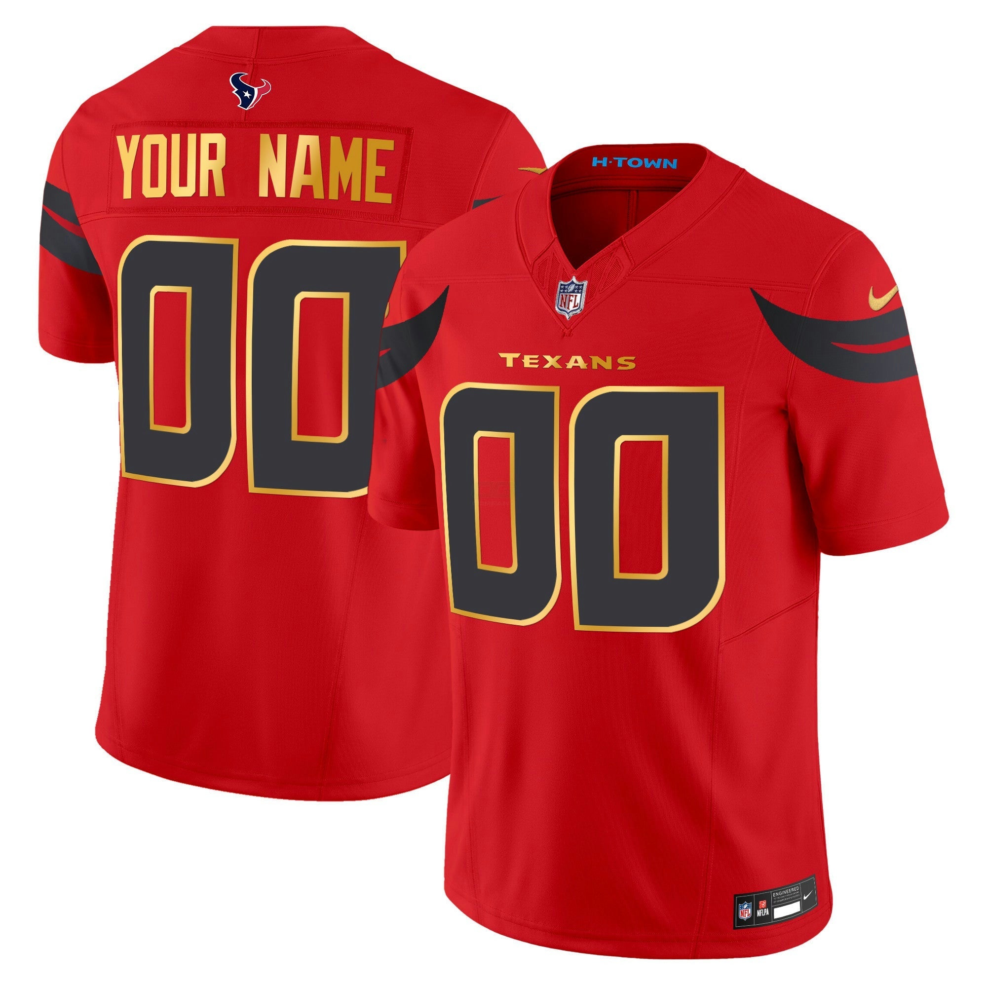 Camisa NFL Houston 2024 Dourada Trim Vapor Limited Jersey