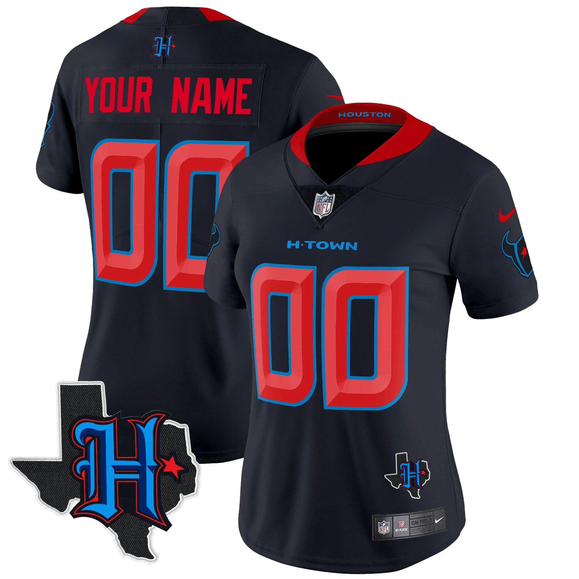 Camisa NFL Houston 2025 Texas Patch Vapor Limited Jersey V2