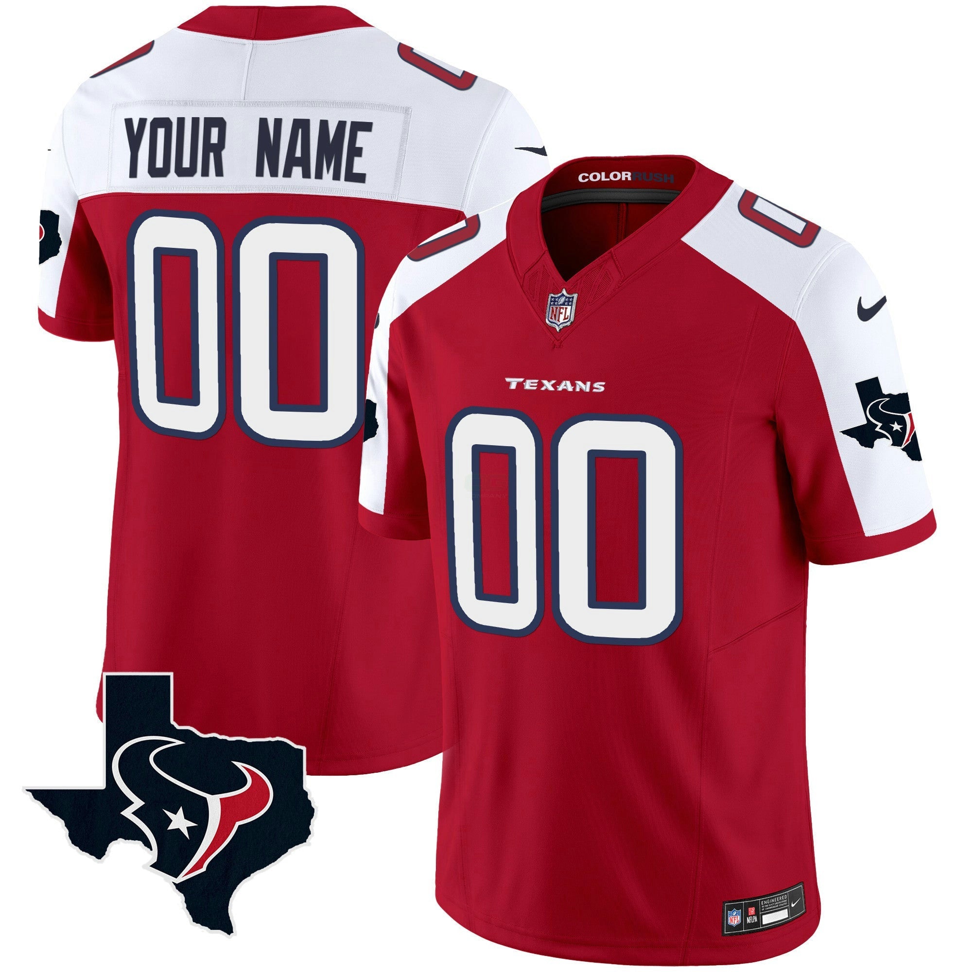 Camisa NFL Houston Color Rush Legend Vapor Jersey V2