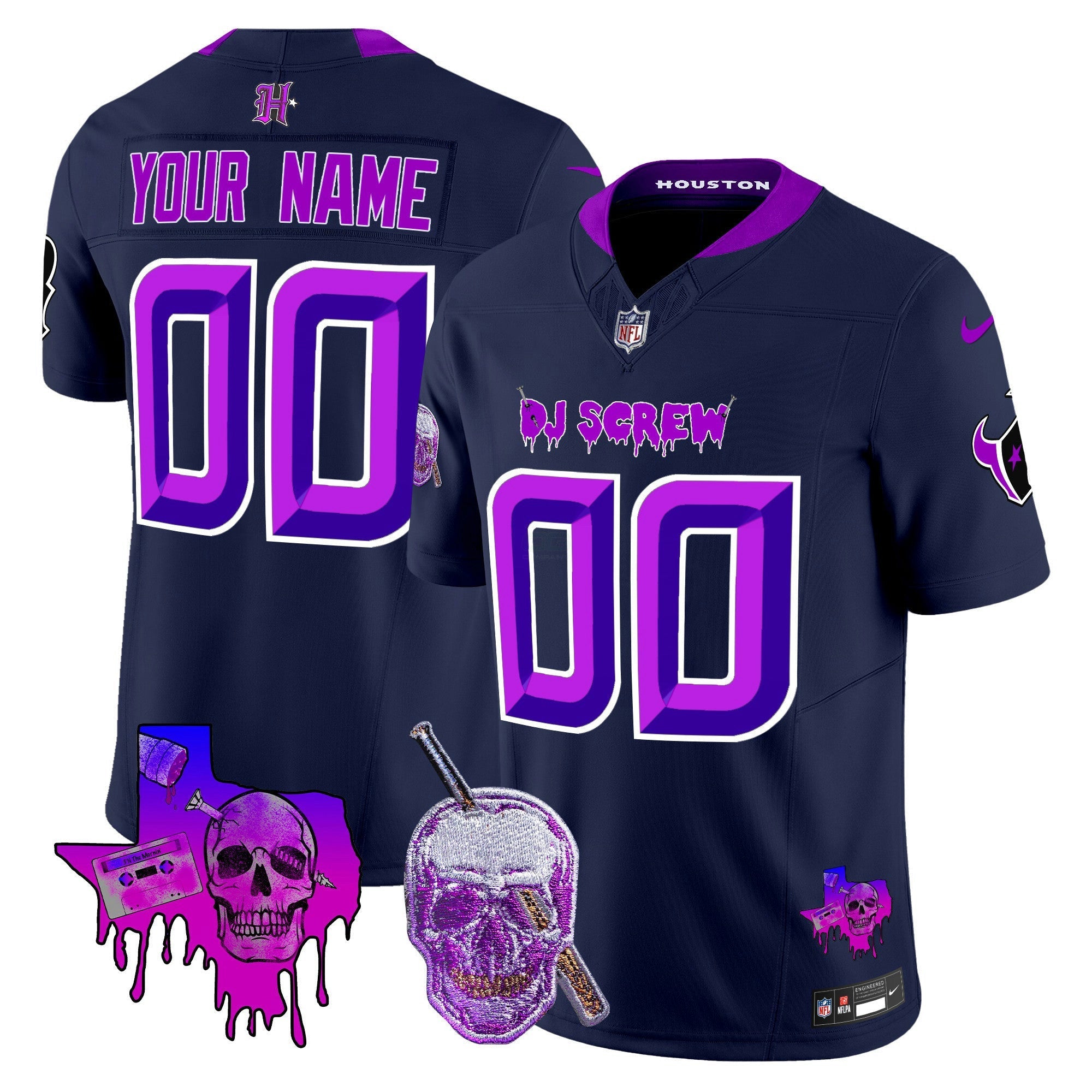 Camisa NFL Houston DJ Screw Vapor Limited Jersey