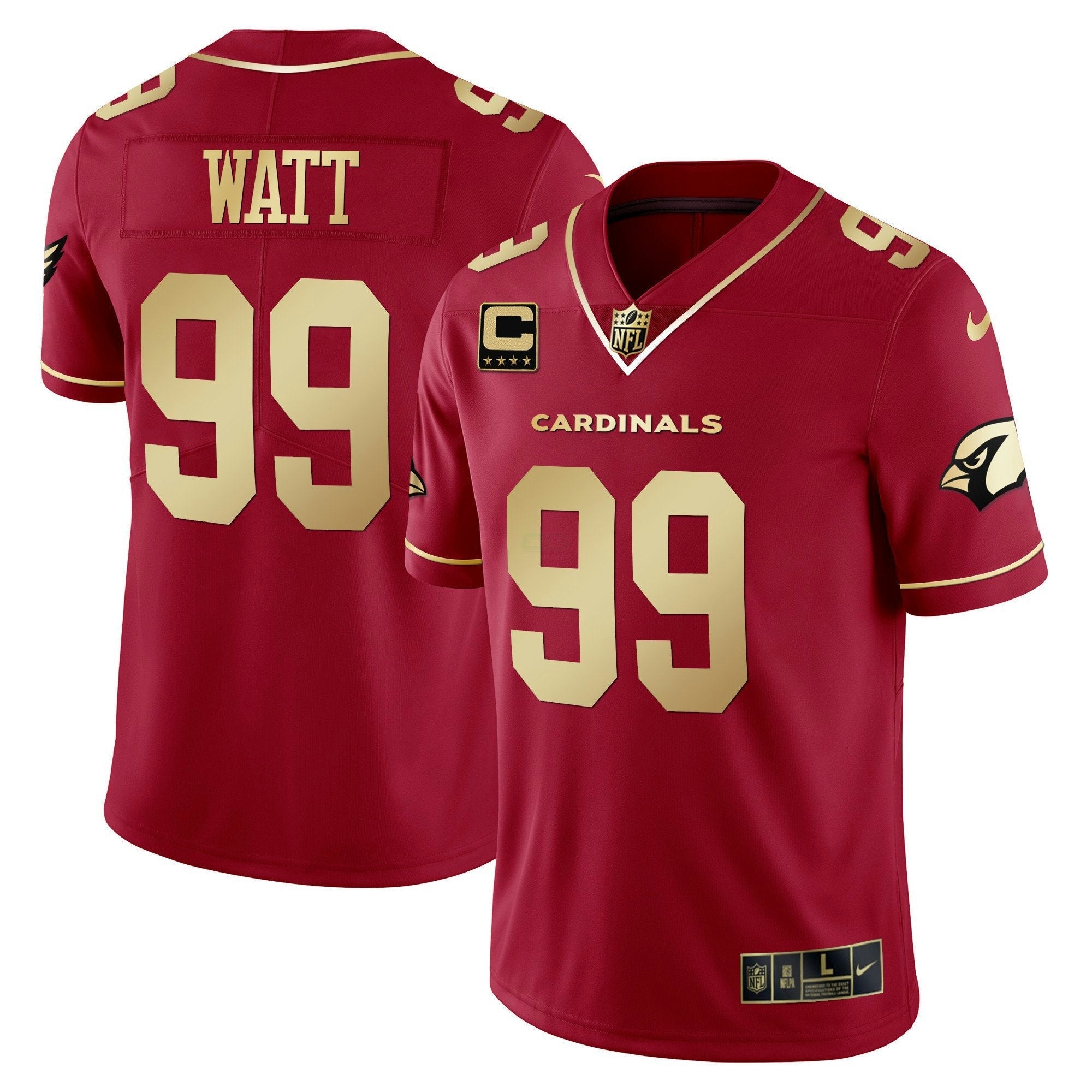 Camisa NFL JJ Watt Vapor Dourada Jersey