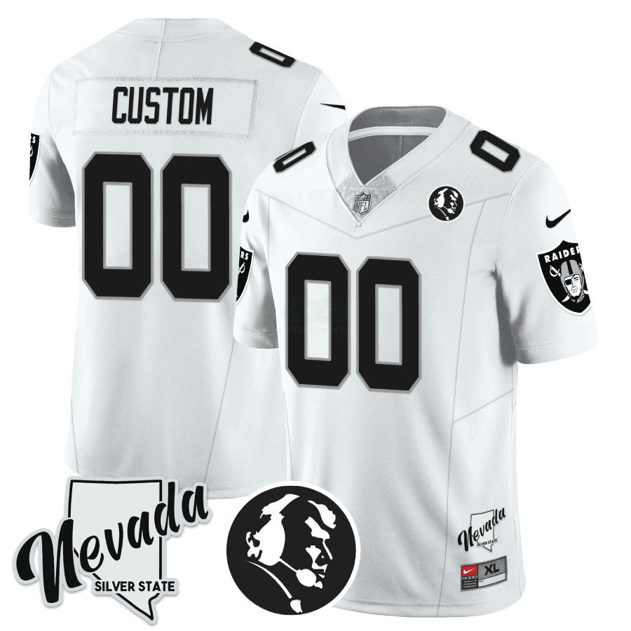 Camisa NFL John Madden Honoring & Nevada Silver State Patch Vapor Jersey