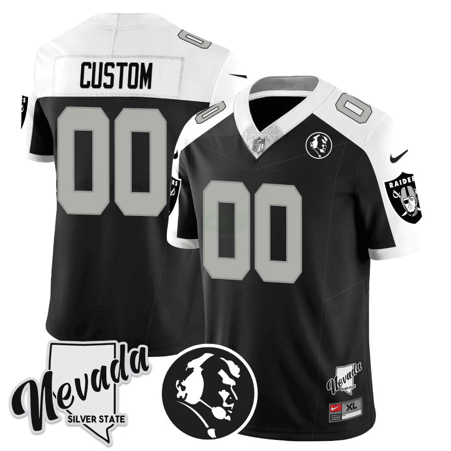 Camisa NFL John Madden Honoring & Nevada Silver State Patch Vapor Jersey