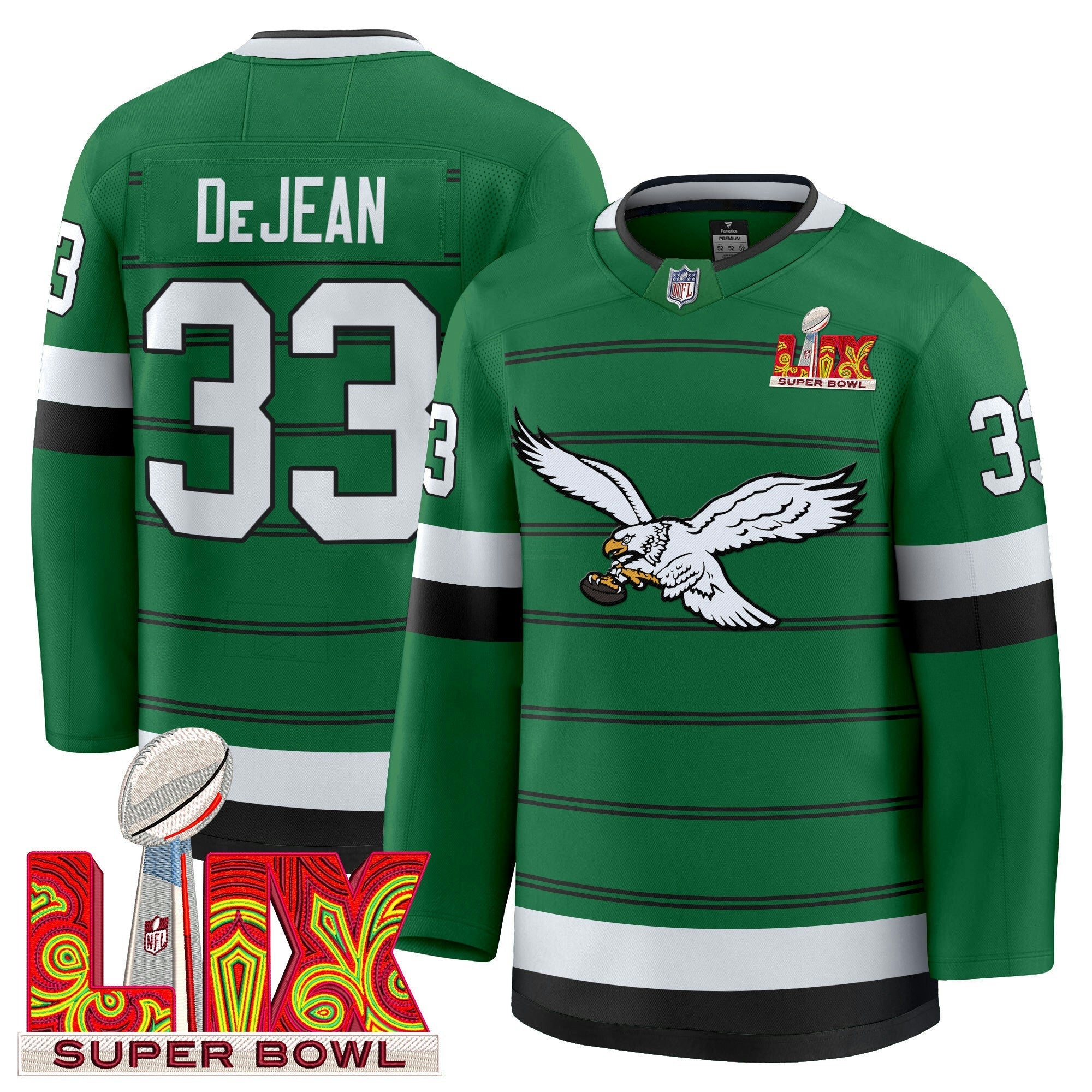 Camisa NFL Kelly Green Hockey Premium Jersey