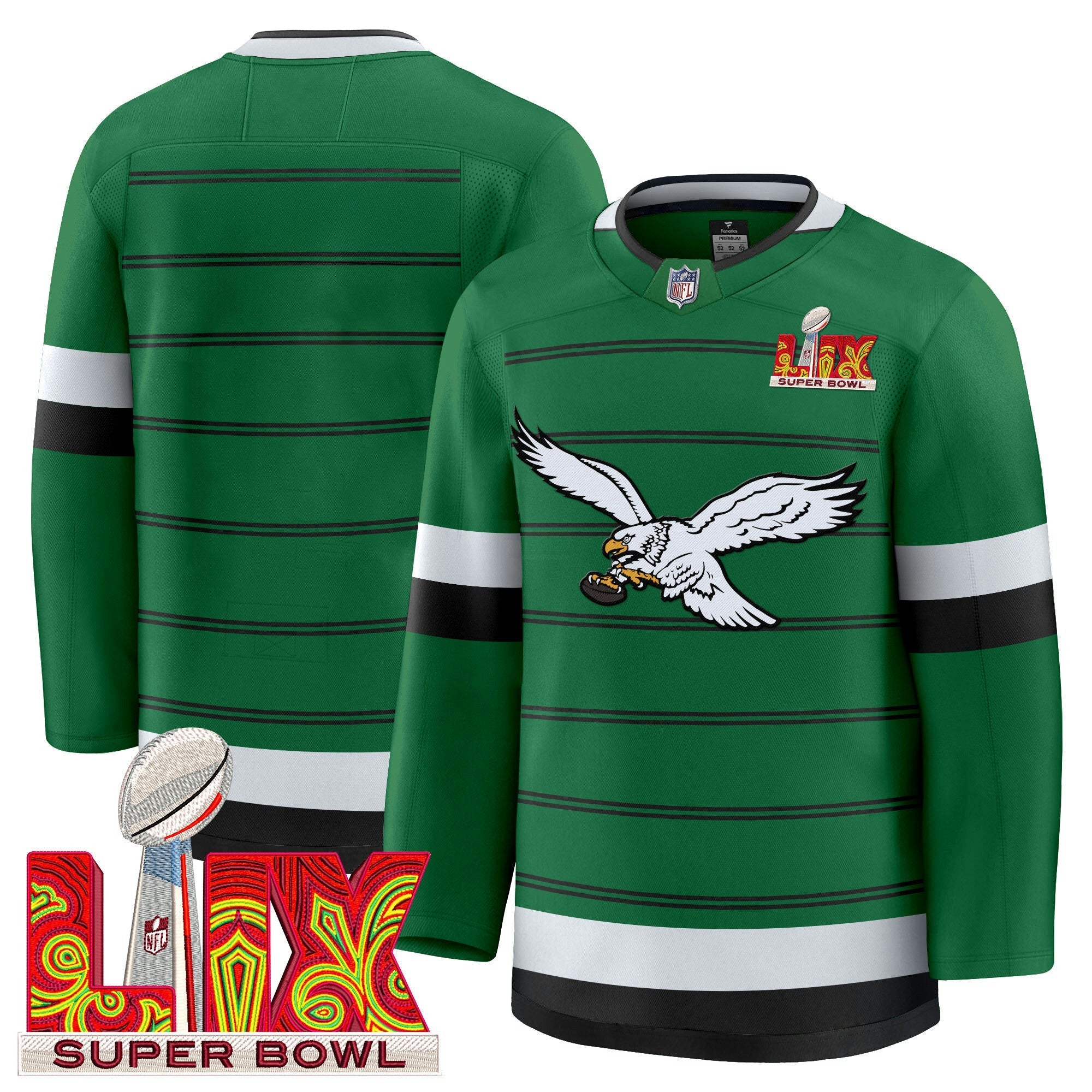 Camisa NFL Kelly Green Hockey Premium Jersey