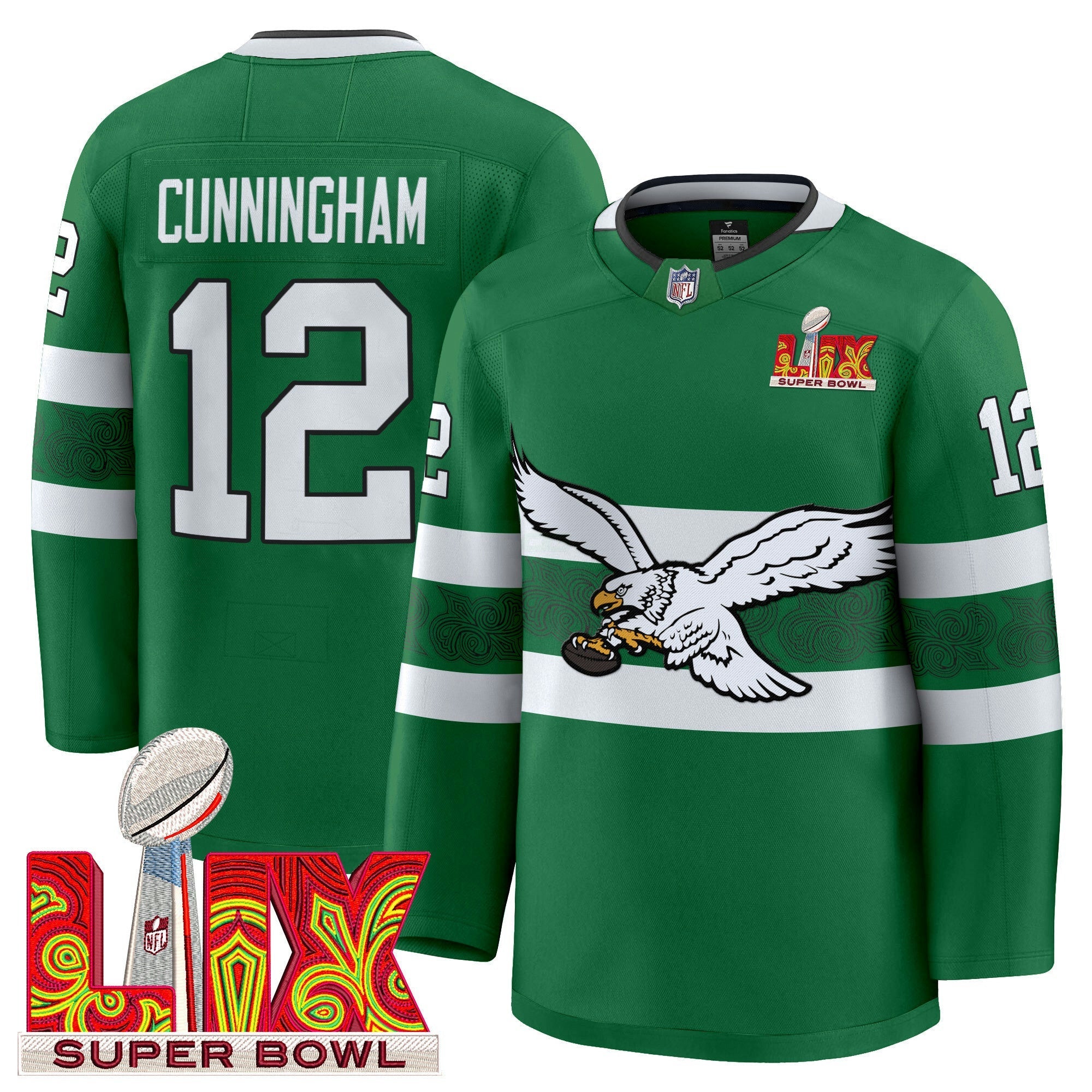 Camisa NFL Kelly Green Hockey Premium Jersey V3