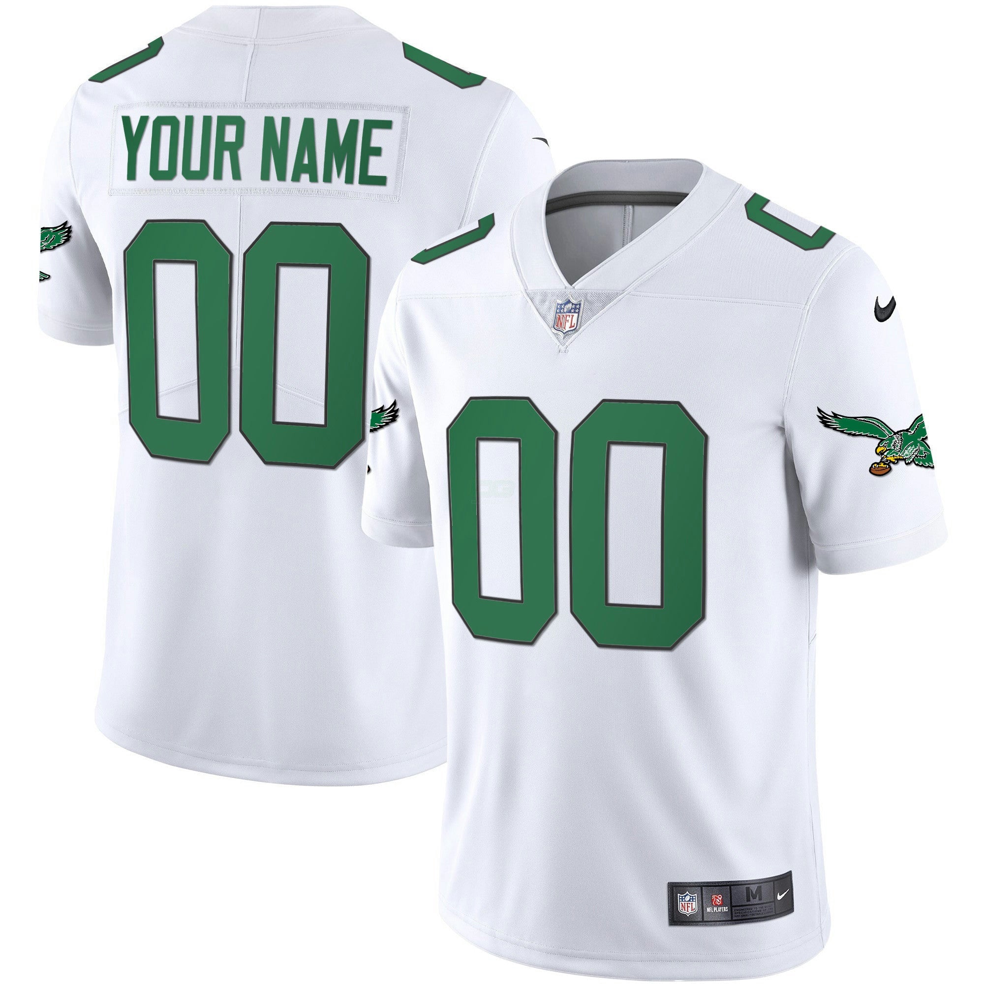 Camisa NFL Kelly Green Vapor Throwback 90s Jersey
