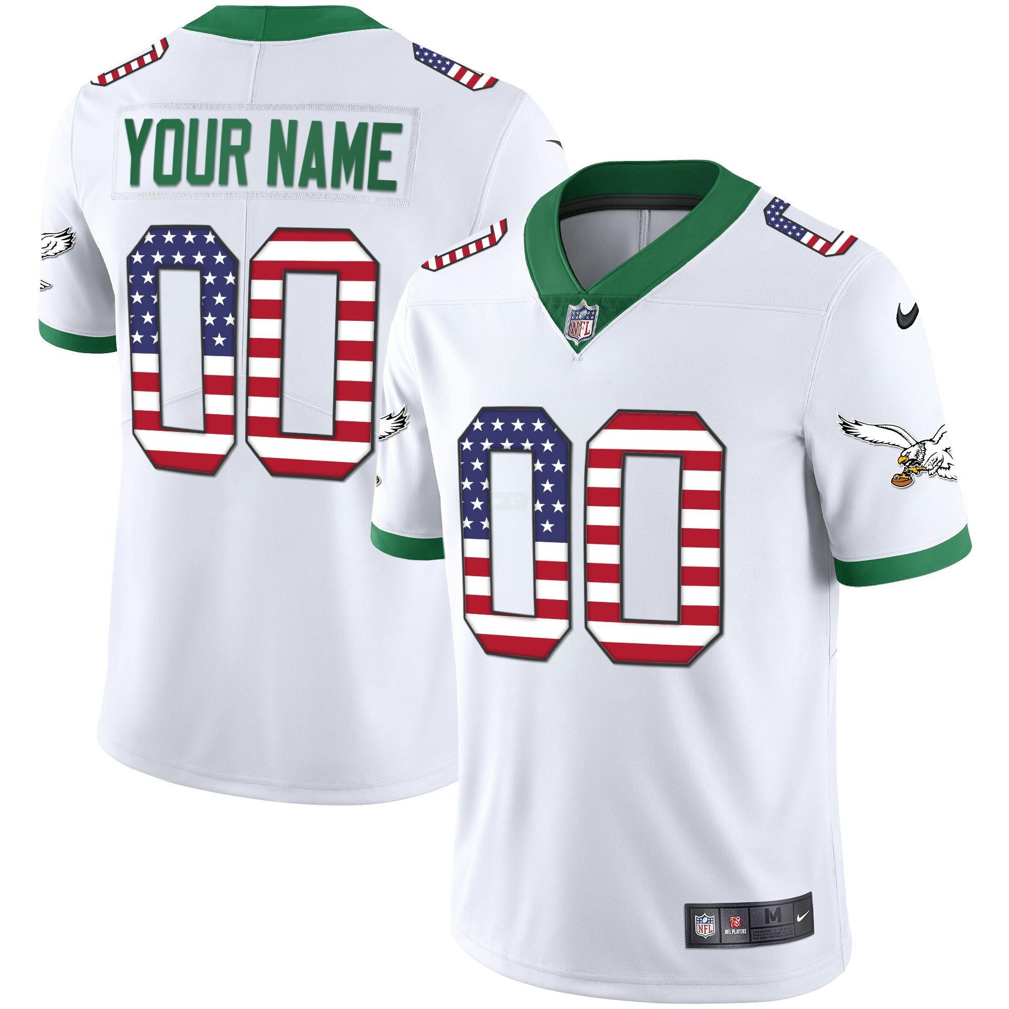 Camisa NFL Kelly Verde Dourada Flag Vapor Jersey