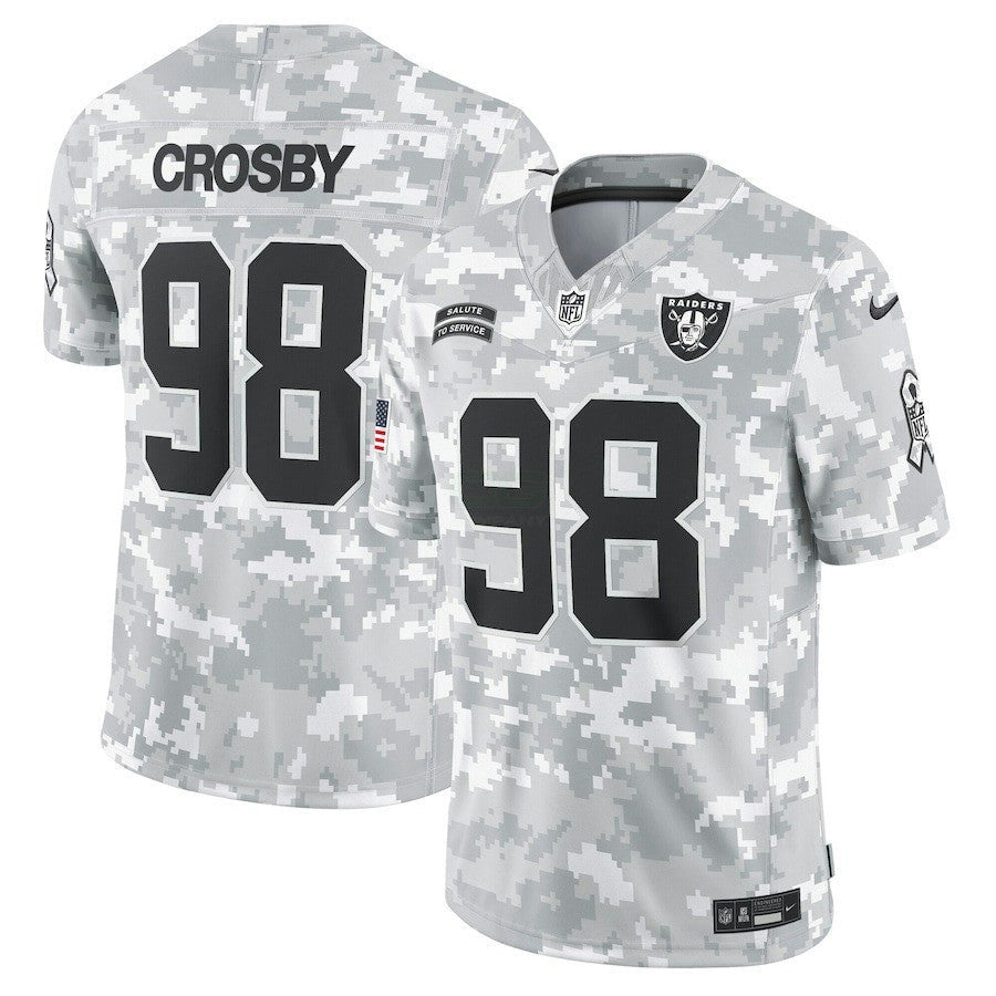 Camisa NFL Las Vegas 2024 Salute to Service Vapor Limited Jersey – Arctic Camo