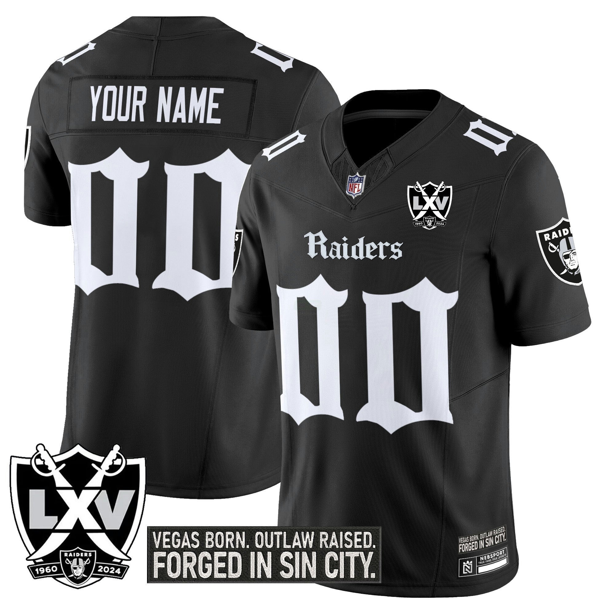 Camisa NFL Las Vegas ‘Gothic Sin City Shadows Edition’ Vapor Limited Jersey