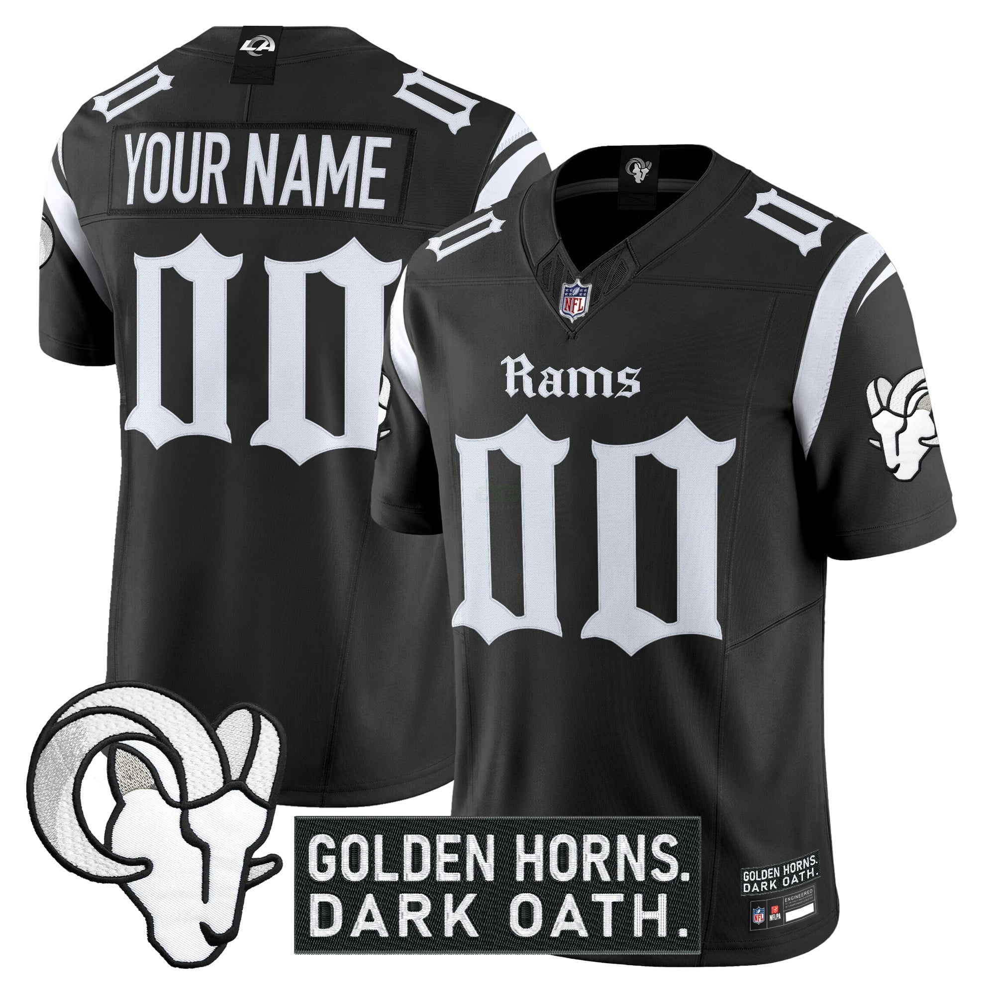 Camisa NFL Los Angeles ‘Gothic Horns Reforged Edition’ Vapor Limited Jersey