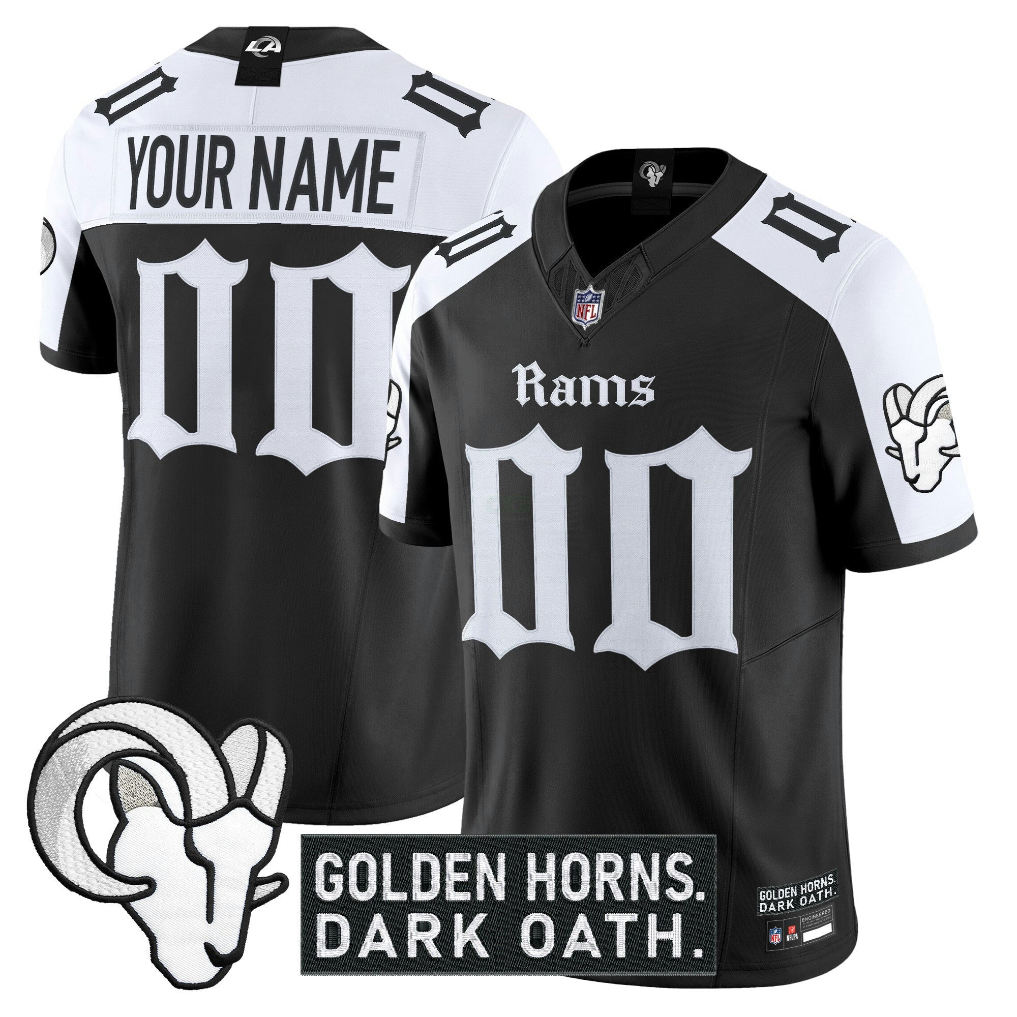 Camisa NFL Los Angeles ‘Gothic Horns Reforged Edition’ Vapor Limited Jersey