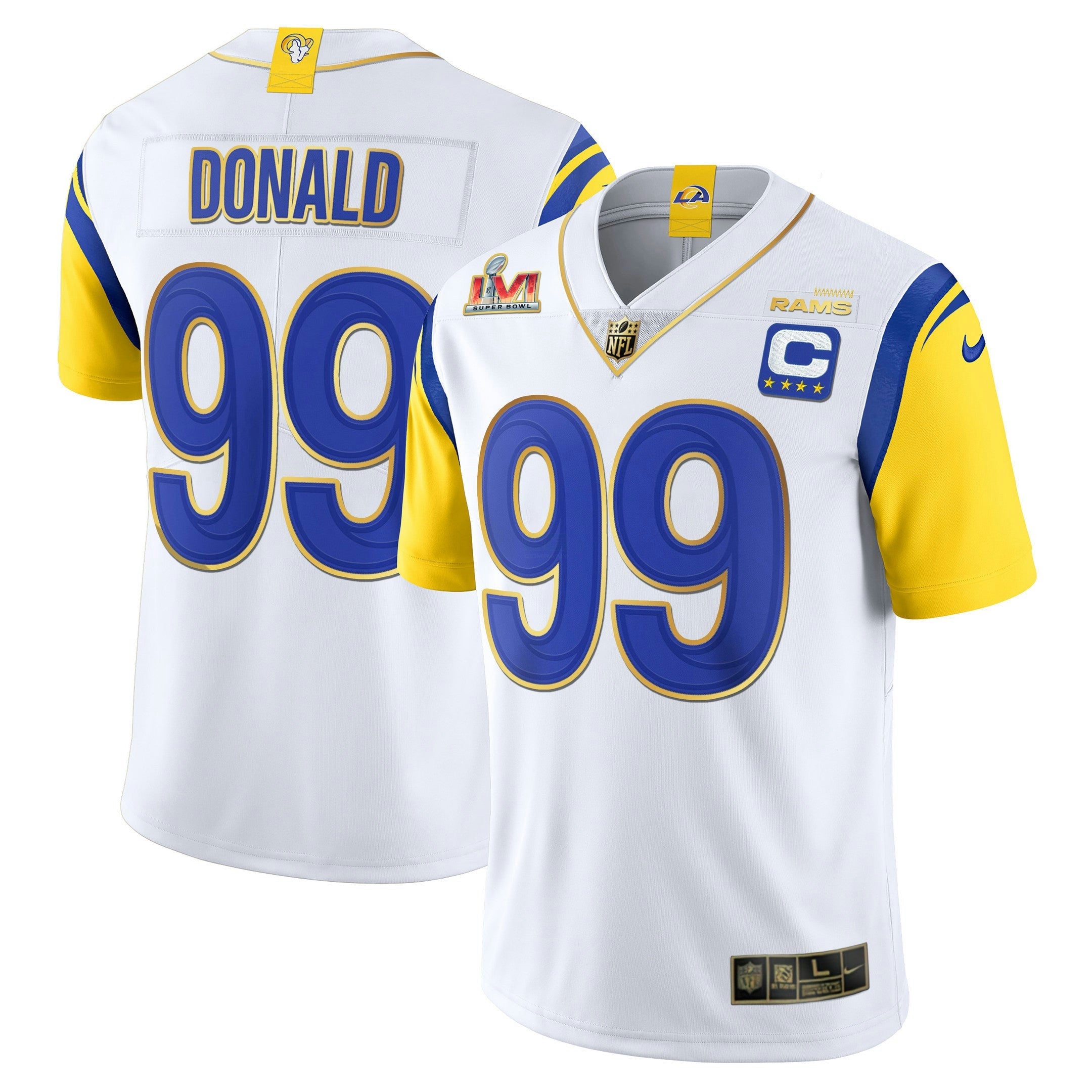 Camisa NFL Los Angeles Super Bowl LVI Vapor Dourada Trim Jersey