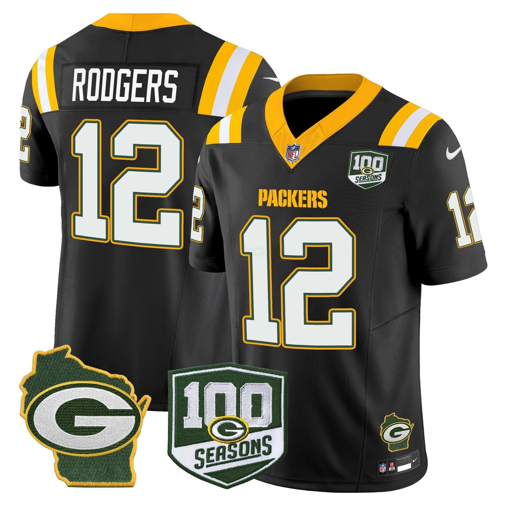 Camisa NFL Men’s 100th Season & Home Patch Vapor Limited Jersey