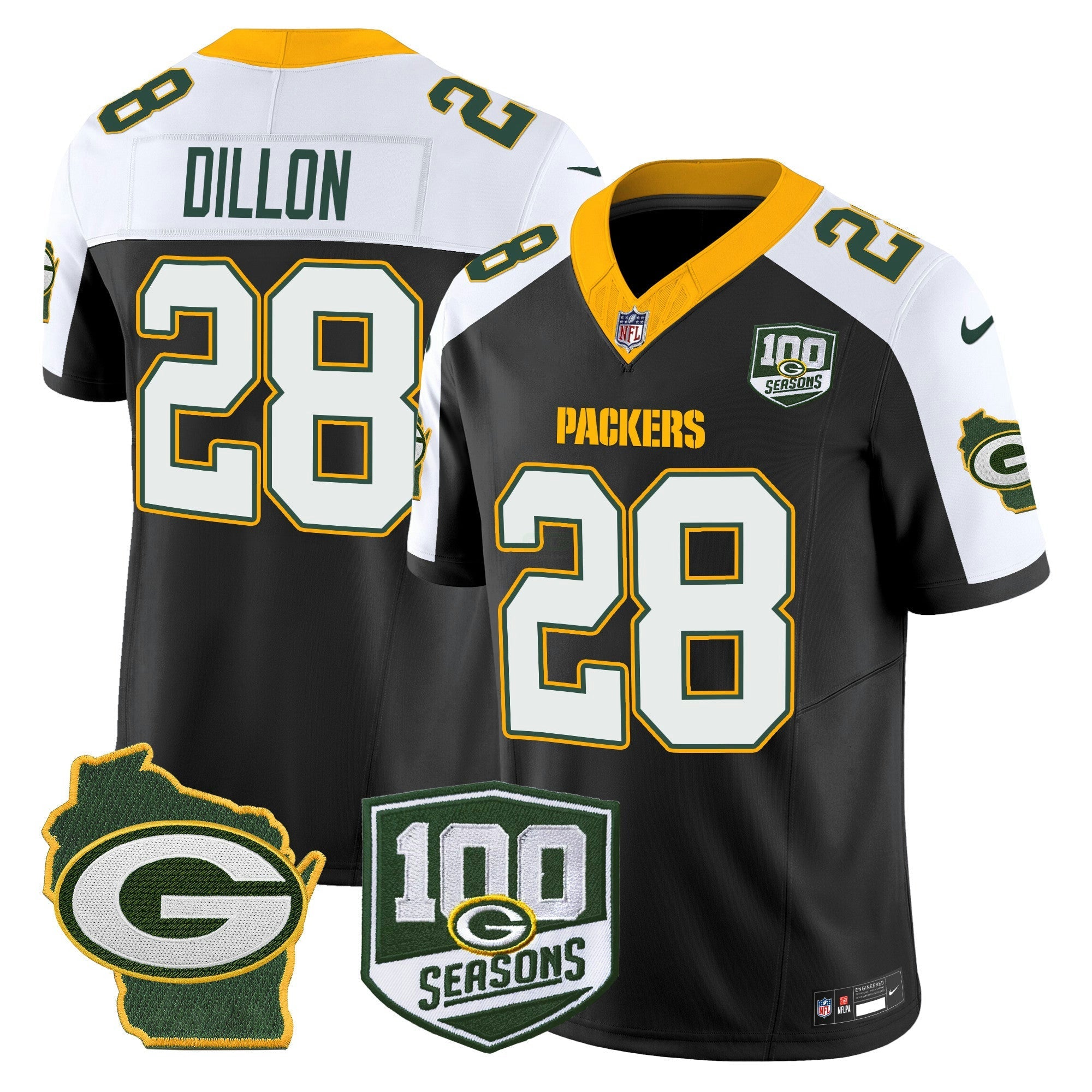 Camisa NFL Men’s 100th Season & Home Patch Vapor Limited Jersey