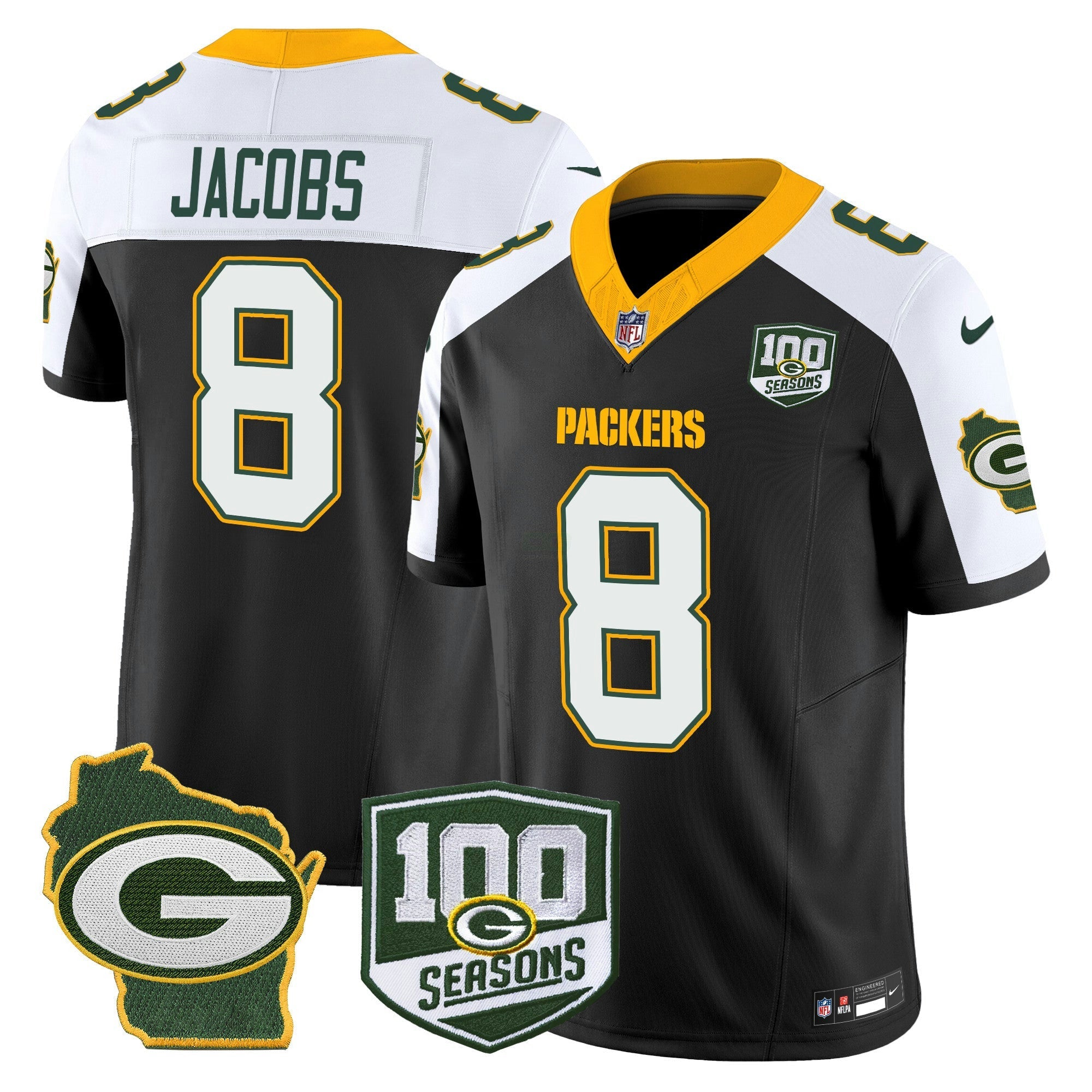 Camisa NFL Men’s 100th Season & Home Patch Vapor Limited Jersey