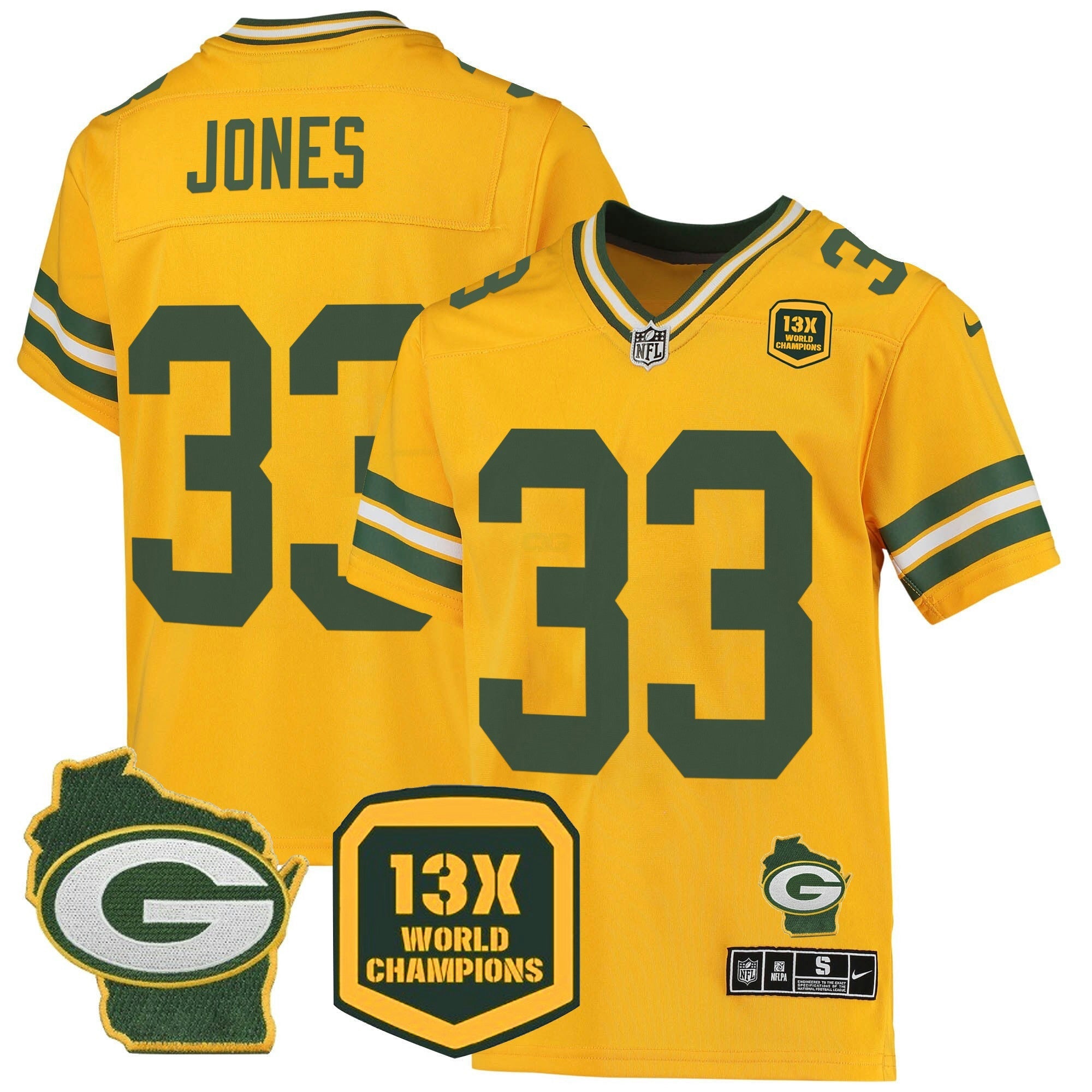 Camisa NFL Men’s 13 Time World Champions & Home Patch Game Jersey