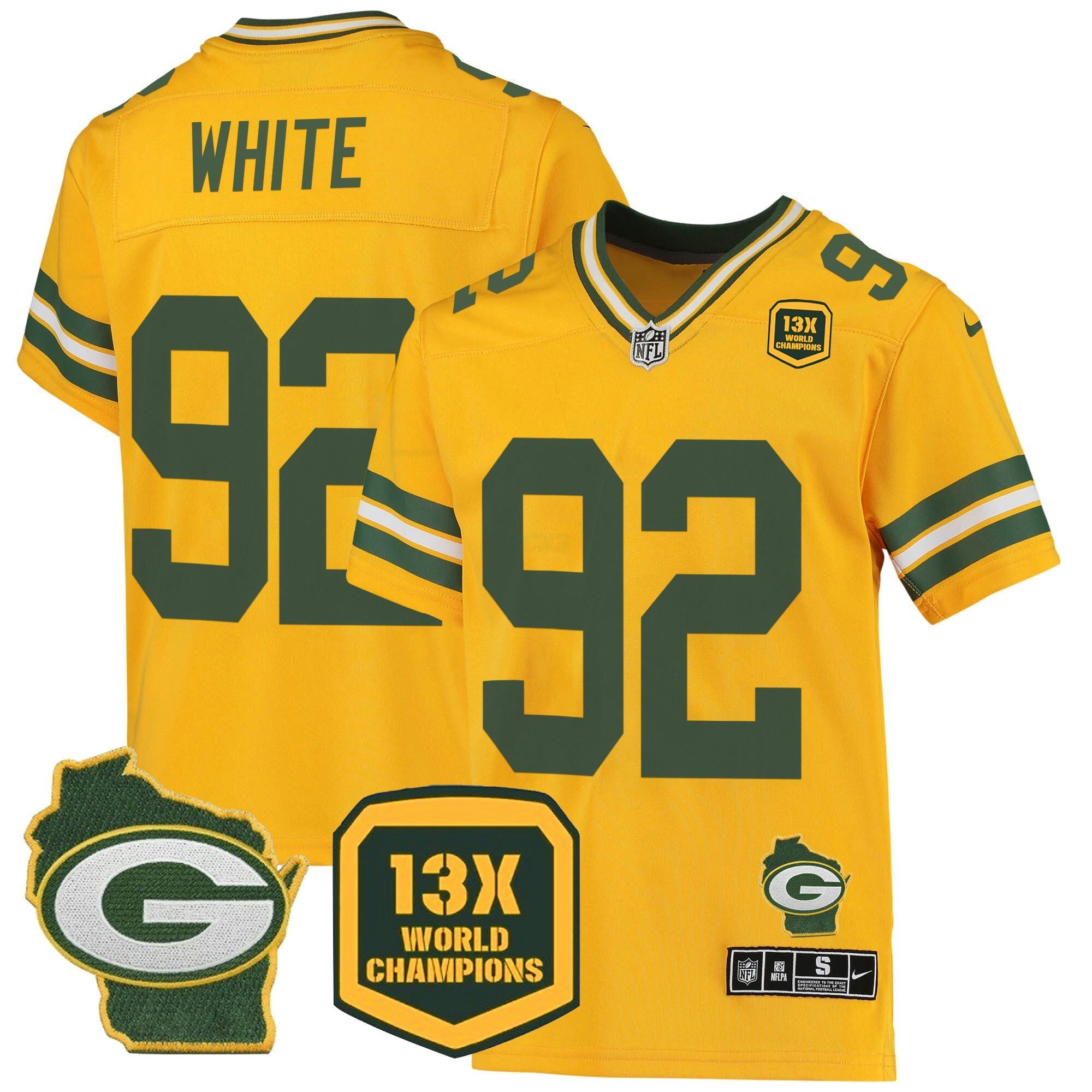 Camisa NFL Men’s 13 Time World Champions & Home Patch Game Jersey