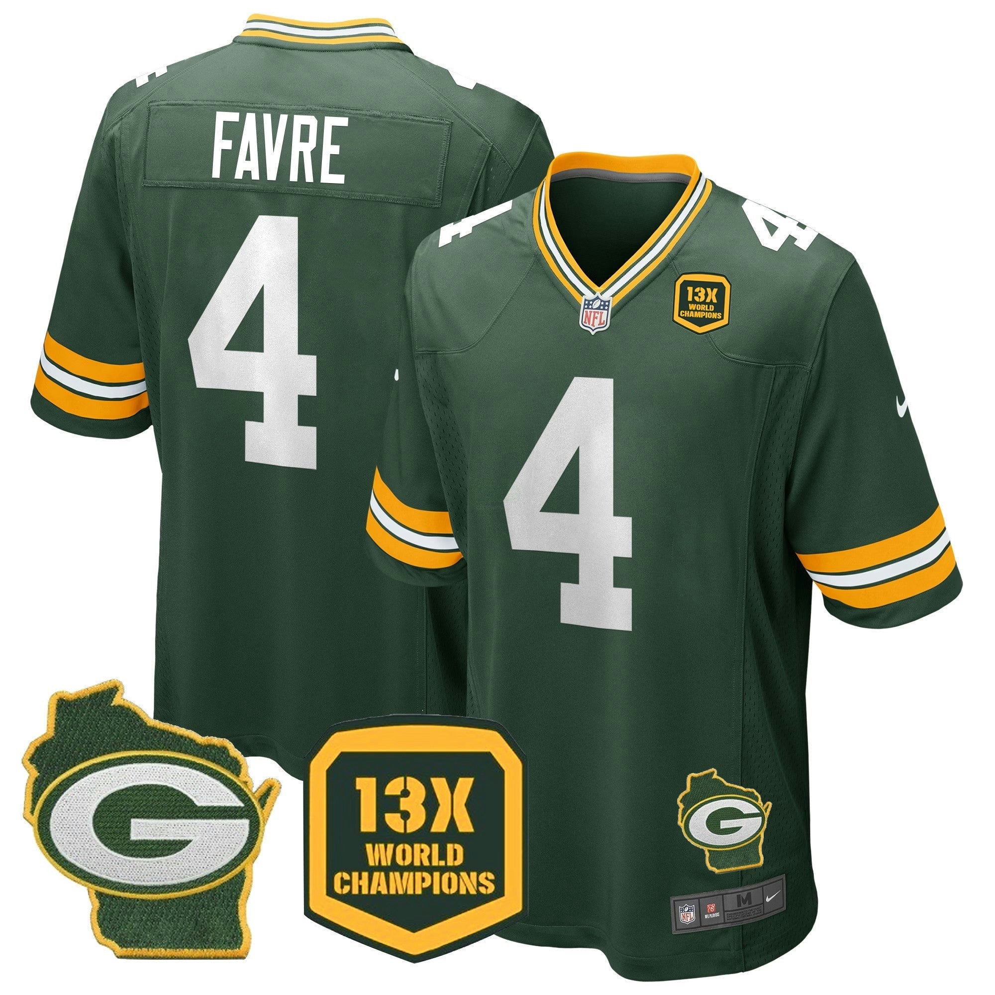 Camisa NFL Men’s 13 Time World Champions & Home Patch Game Jersey