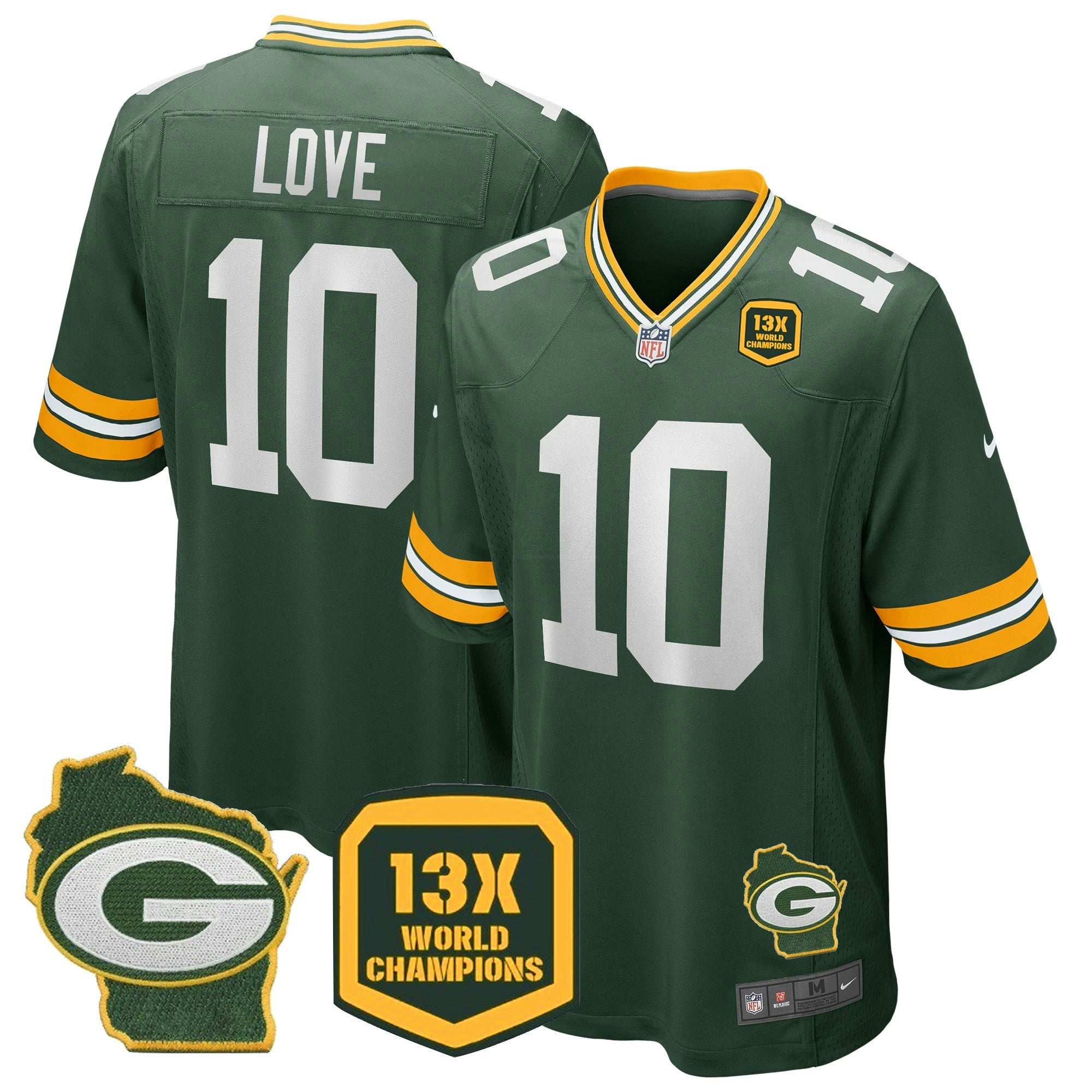 Camisa NFL Men’s 13 Time World Champions & Home Patch Game Jersey