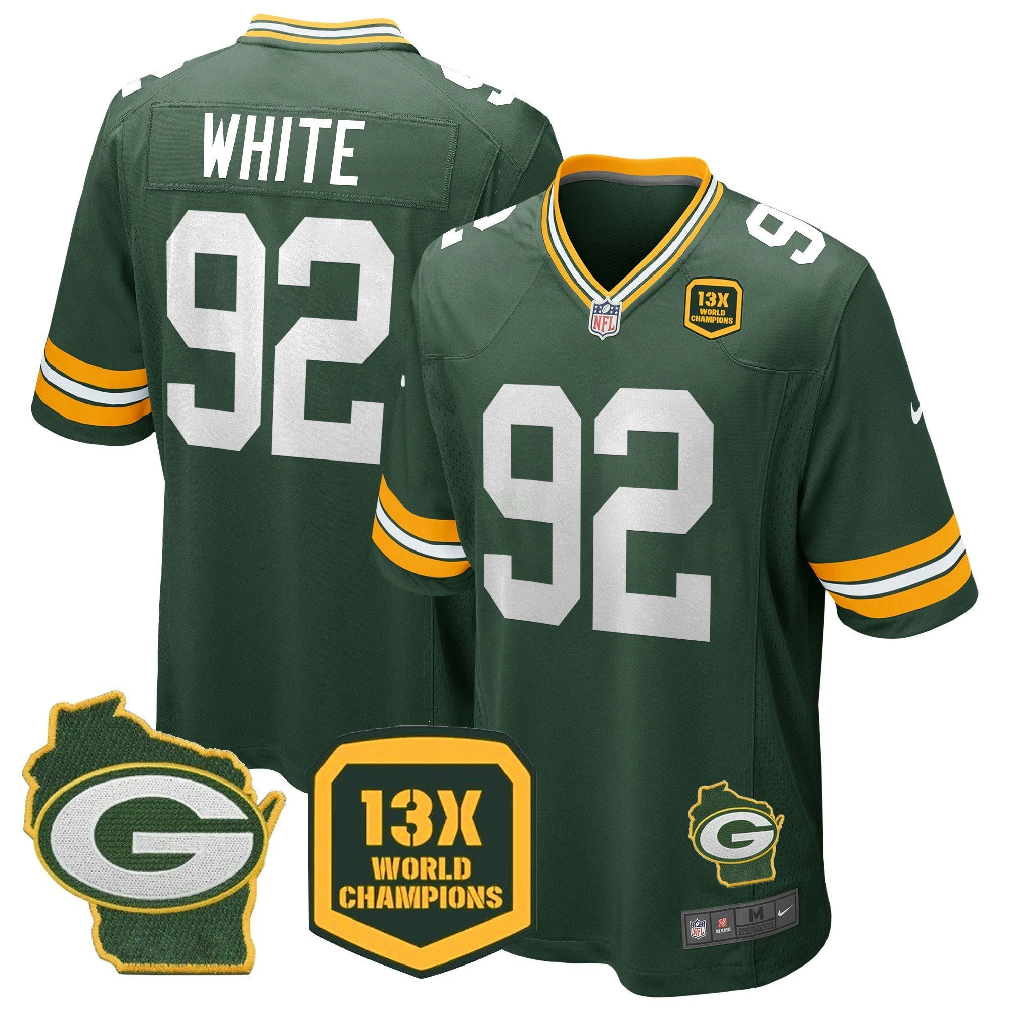 Camisa NFL Men’s 13 Time World Champions & Home Patch Game Jersey